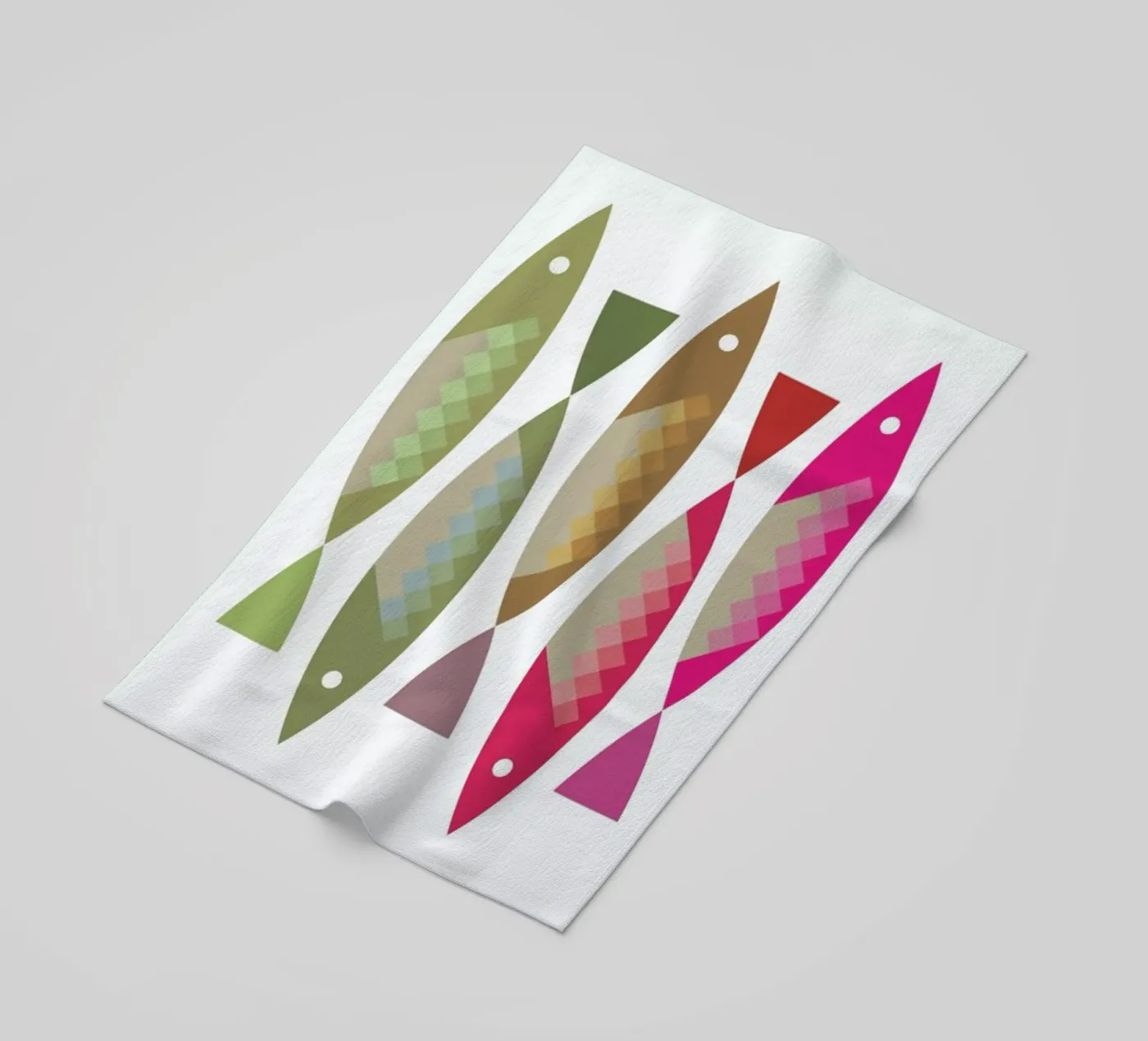 Fish 2 strandhanddoek van Visual Philosophy