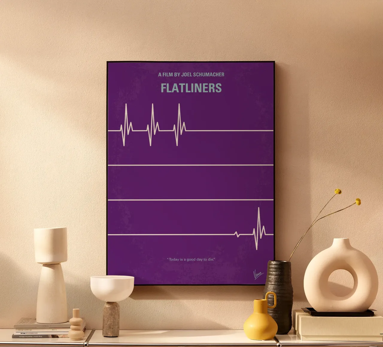 No841 My FLATLINERS minimal movie poster alluminio dibond da Chungkong