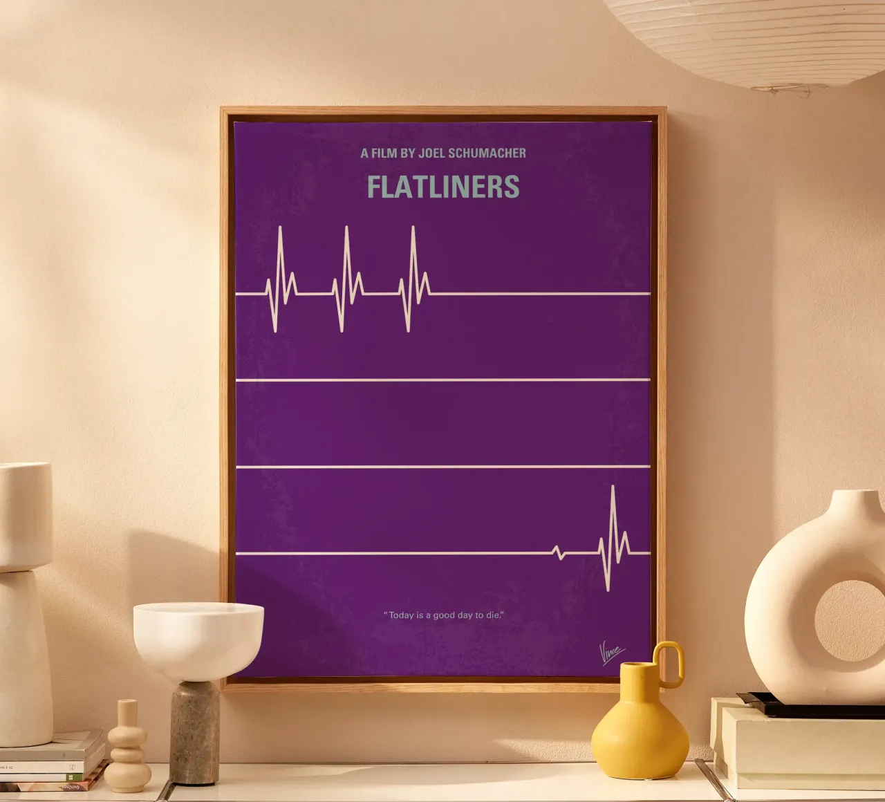 No841 My FLATLINERS minimal movie poster tela con Cornice a cassetta da Chungkong