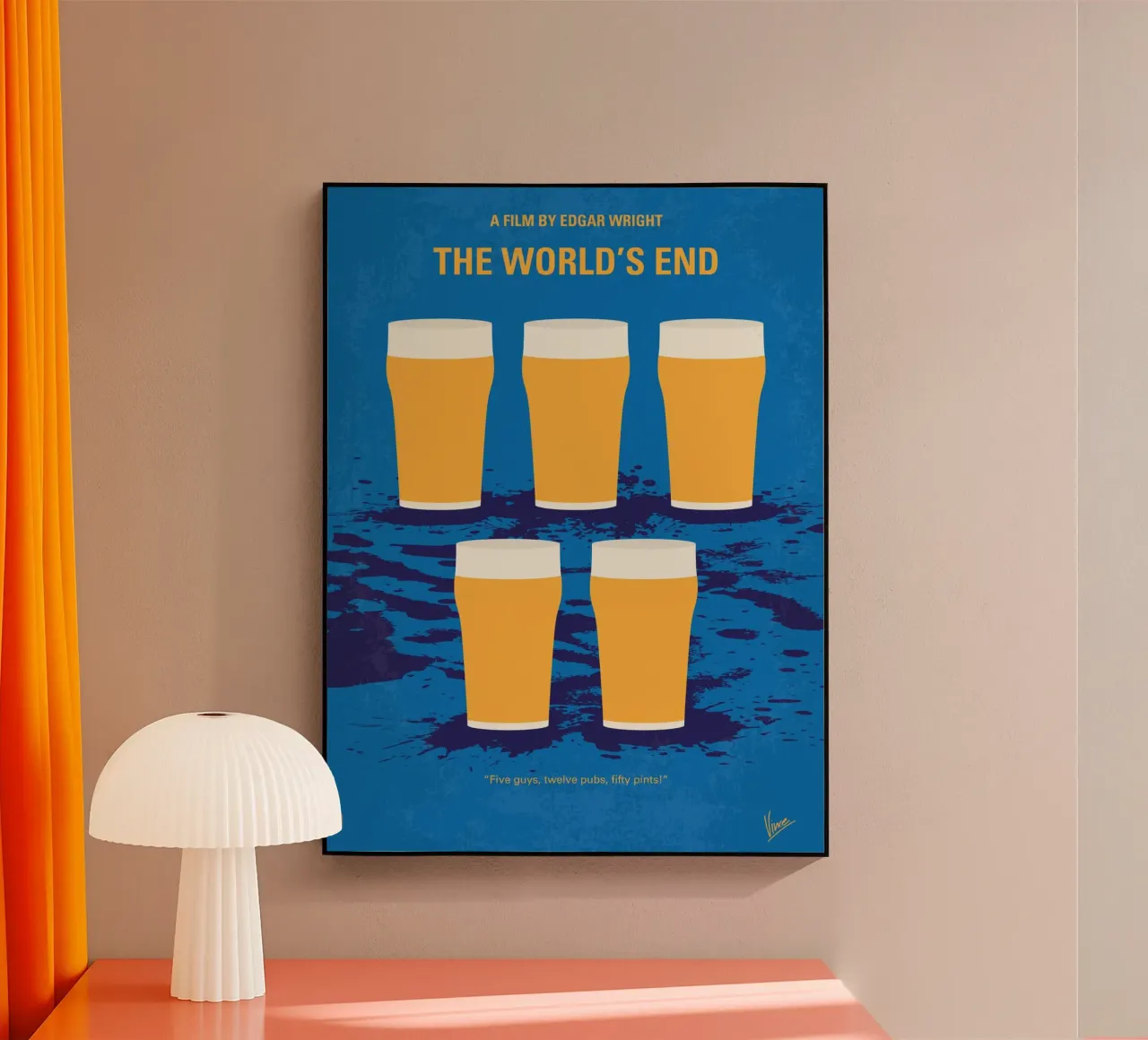No843 My The Worlds End minimal movie poster plexiglass da Chungkong