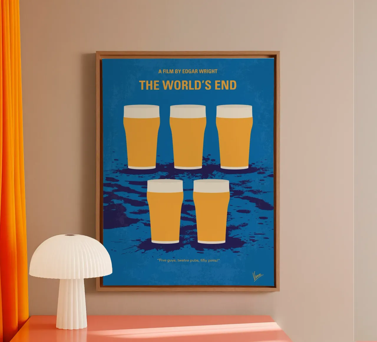 No843 My The Worlds End minimal movie poster canvas by Chungkong