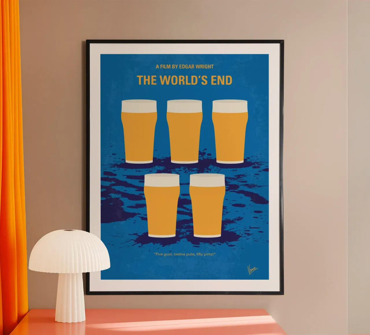 No843 My The Worlds End minimal movie poster carta hahnemühle da Chungkong