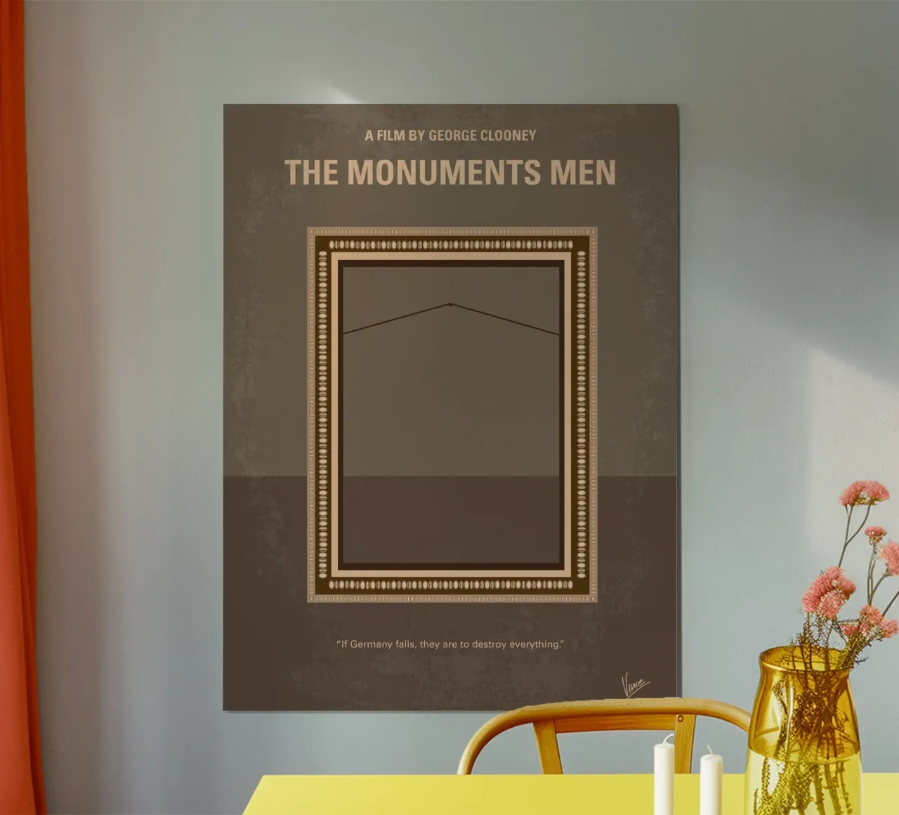 No845 My THE MONUMENTS MEN minimal movie poster poster da Chungkong