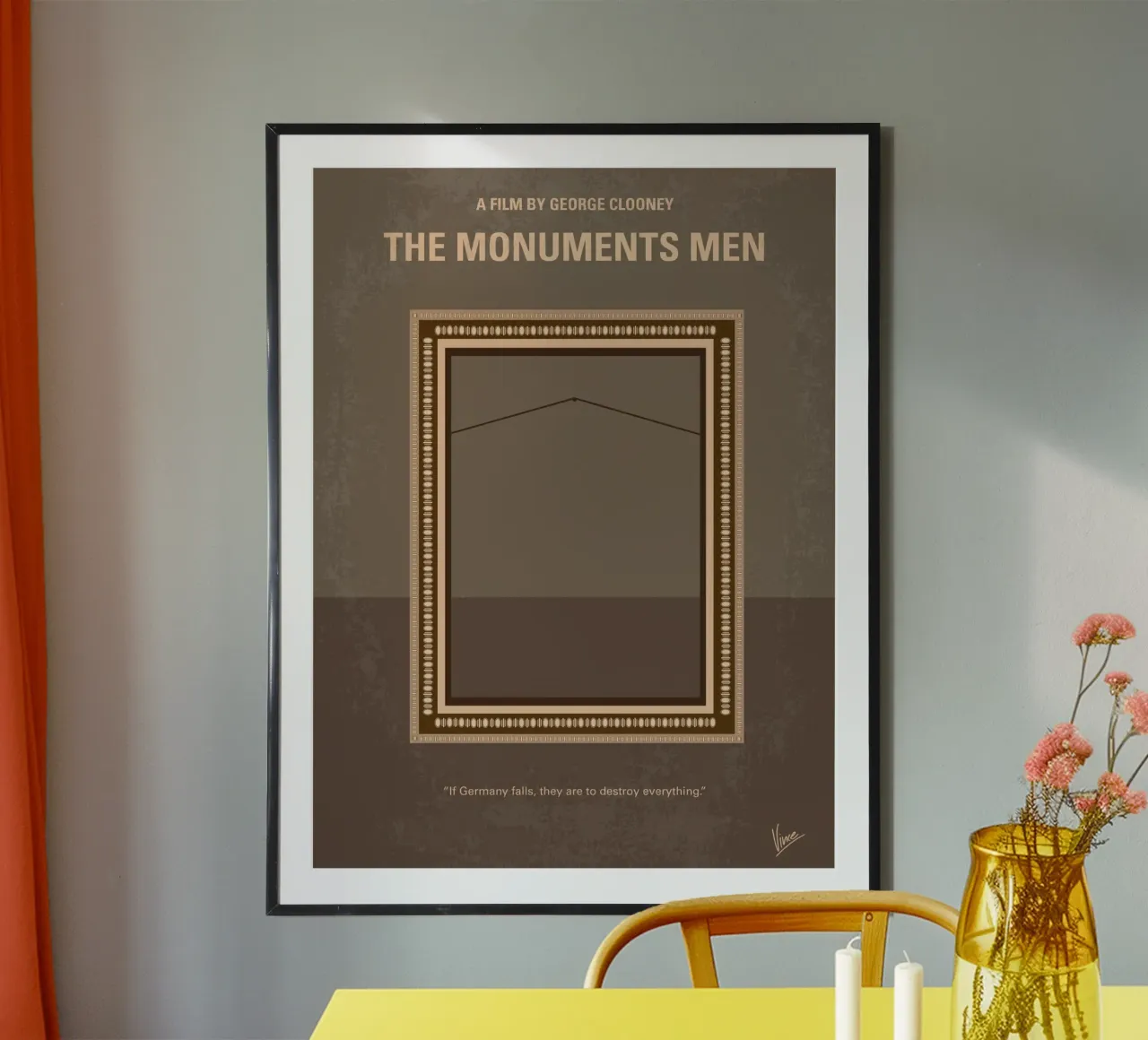 No845 My THE MONUMENTS MEN minimal movie poster poster da Chungkong