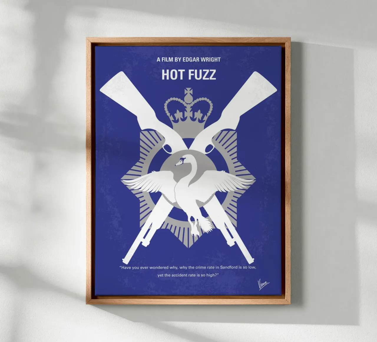 No847 My Hot Fuzz minimal movie poster tela da Chungkong