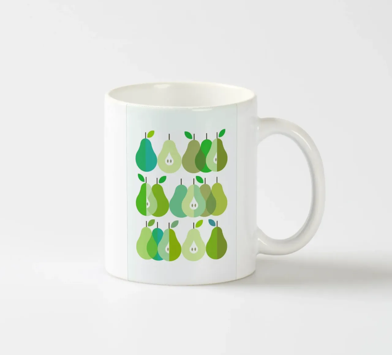 Scandi Pears 1 ceramic mug by Visual Philosophy