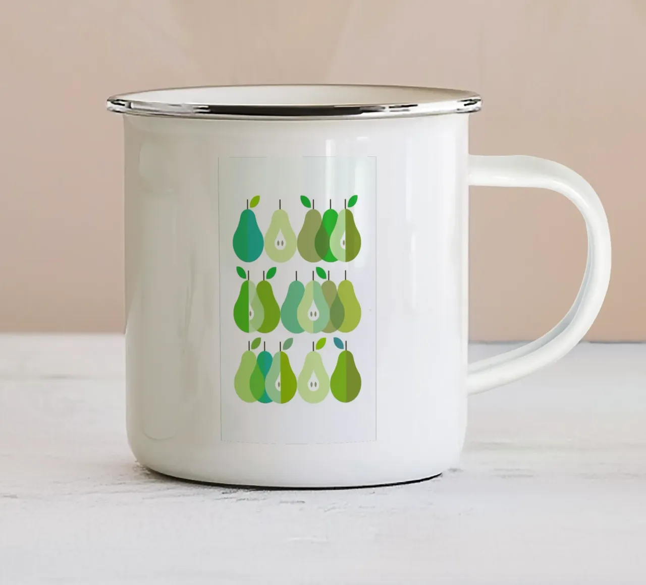 Scandi Pears 1 taza de esmalte de Visual Philosophy