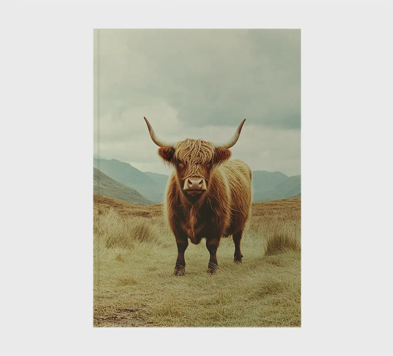 Des géants tout en douceur : La vache Highland dans la nature carnet de notes de Nikis Art Studio