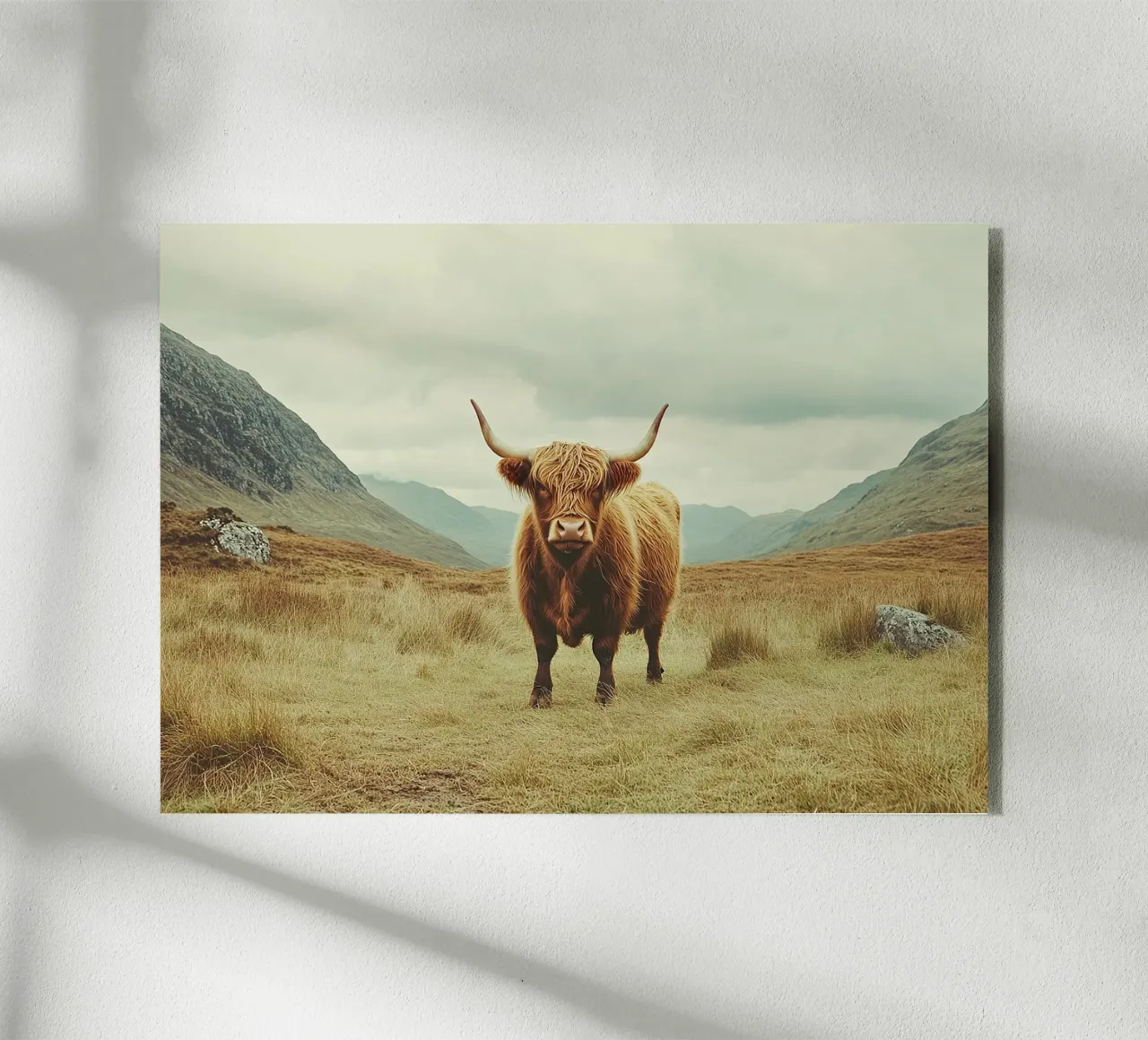 Des géants tout en douceur : La vache Highland dans la nature plexiglas de Nikis Art Studio