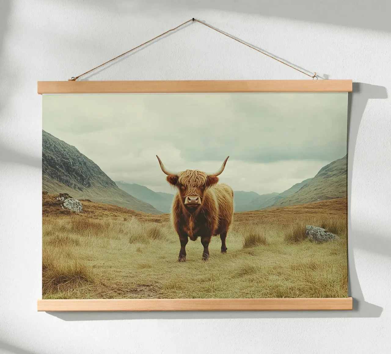 Des géants tout en douceur : La vache Highland dans la nature hahnemühle de Nikis Art Studio