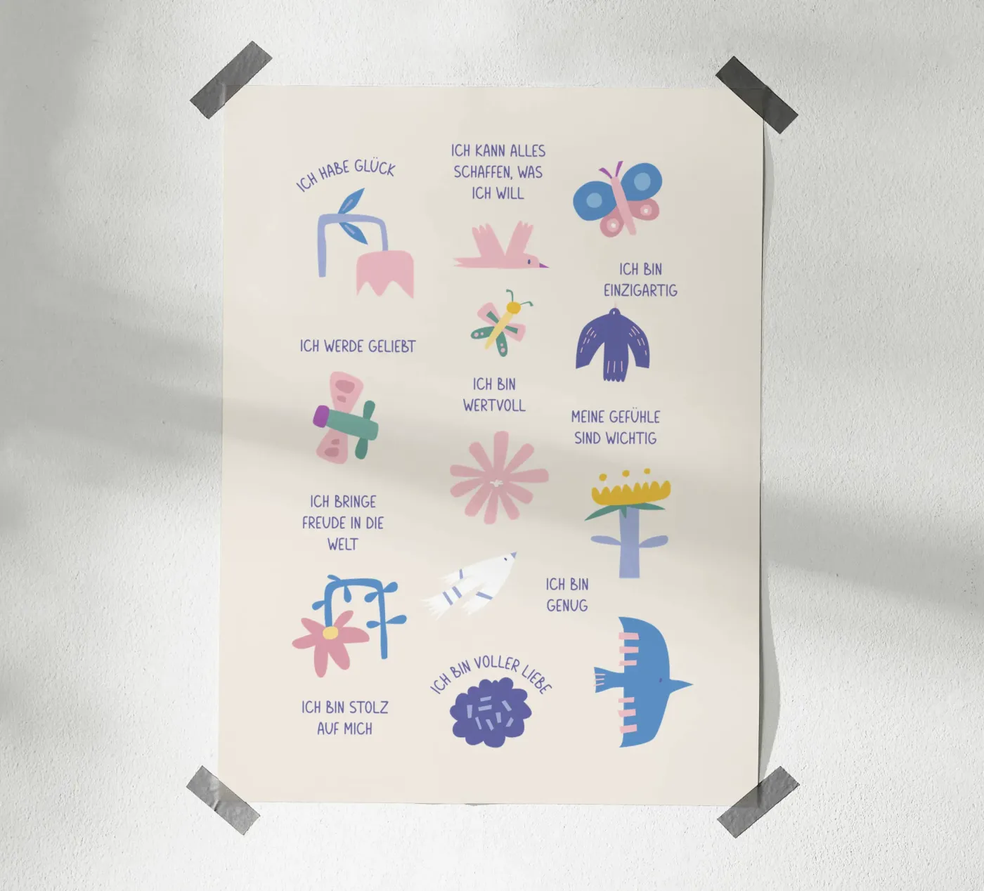 Affirmation · Modern Nature poster da we line studio - art