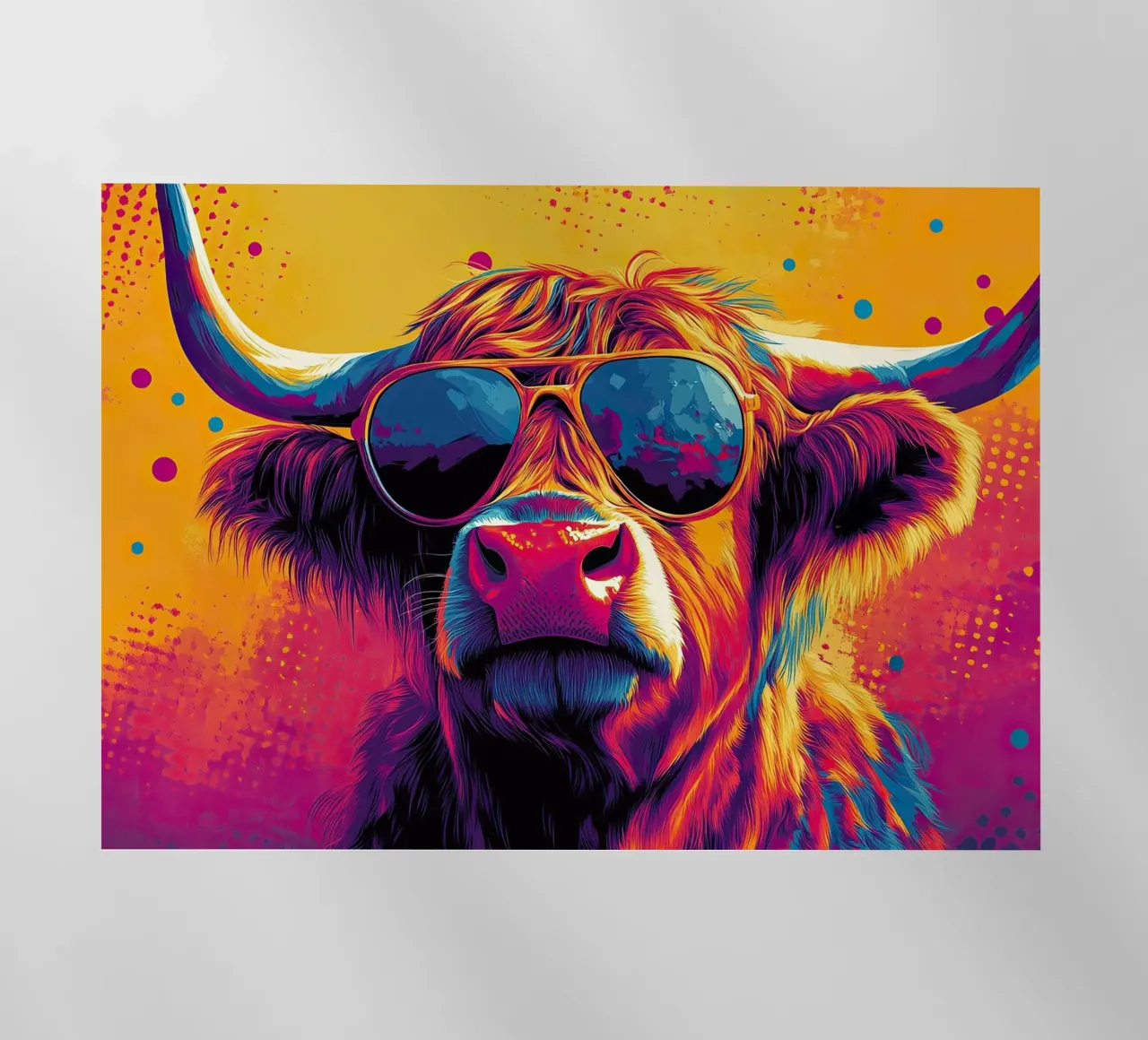 Orgoglio selvaggio: la mucca Highland nel suo pieno vigore pellicola backlit da Nikis Art Studio