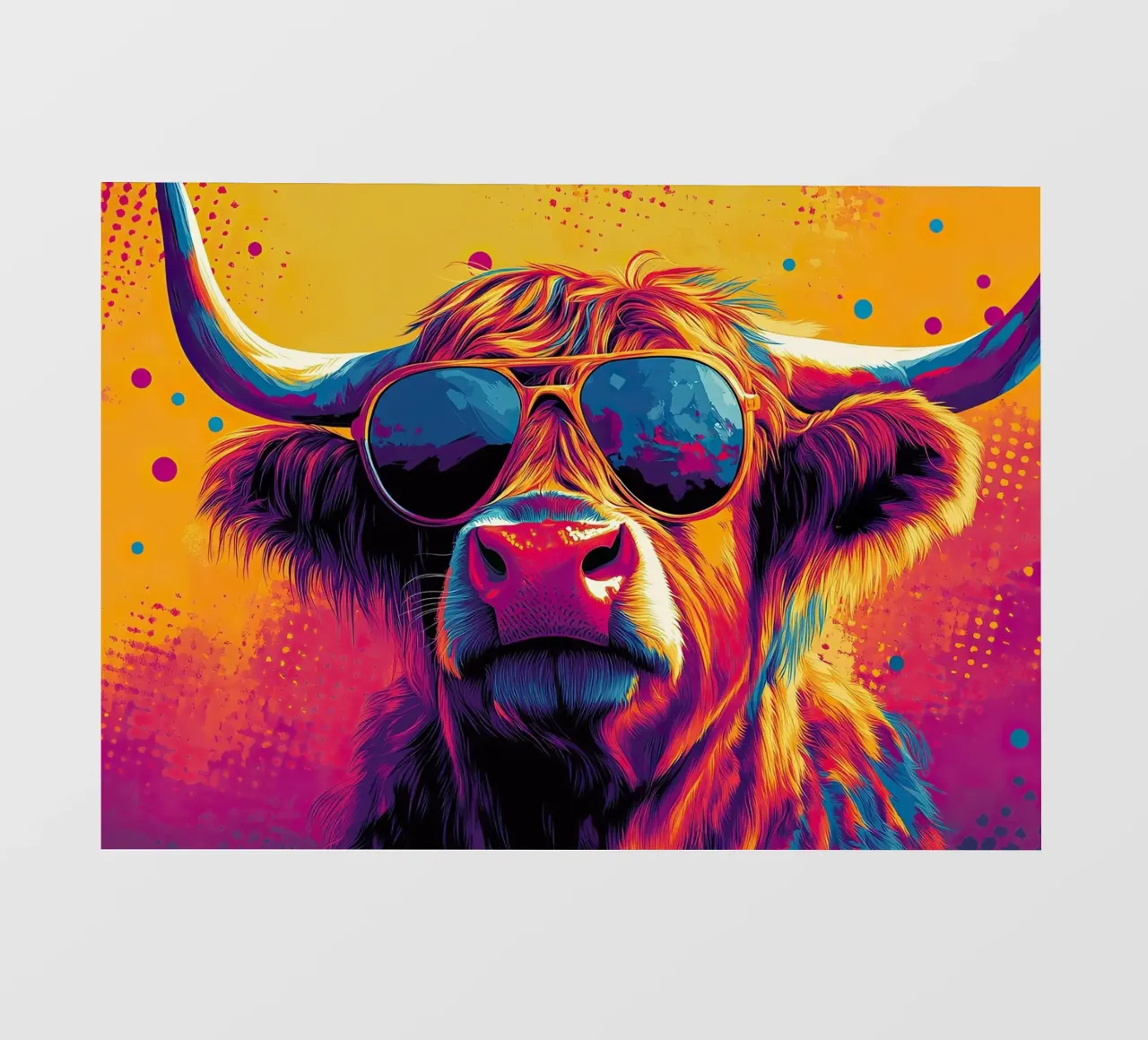 Orgoglio selvaggio: la mucca Highland nel suo pieno vigore pellicola backlit da Nikis Art Studio