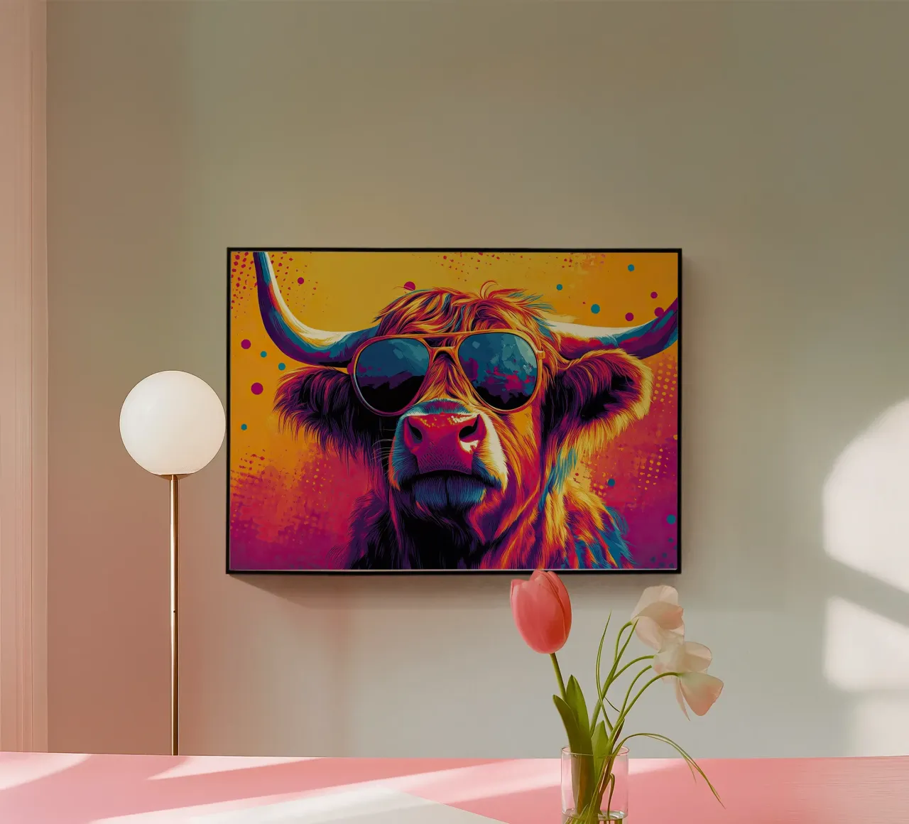 Orgoglio selvaggio: la mucca Highland nel suo pieno vigore plexiglass da Nikis Art Studio