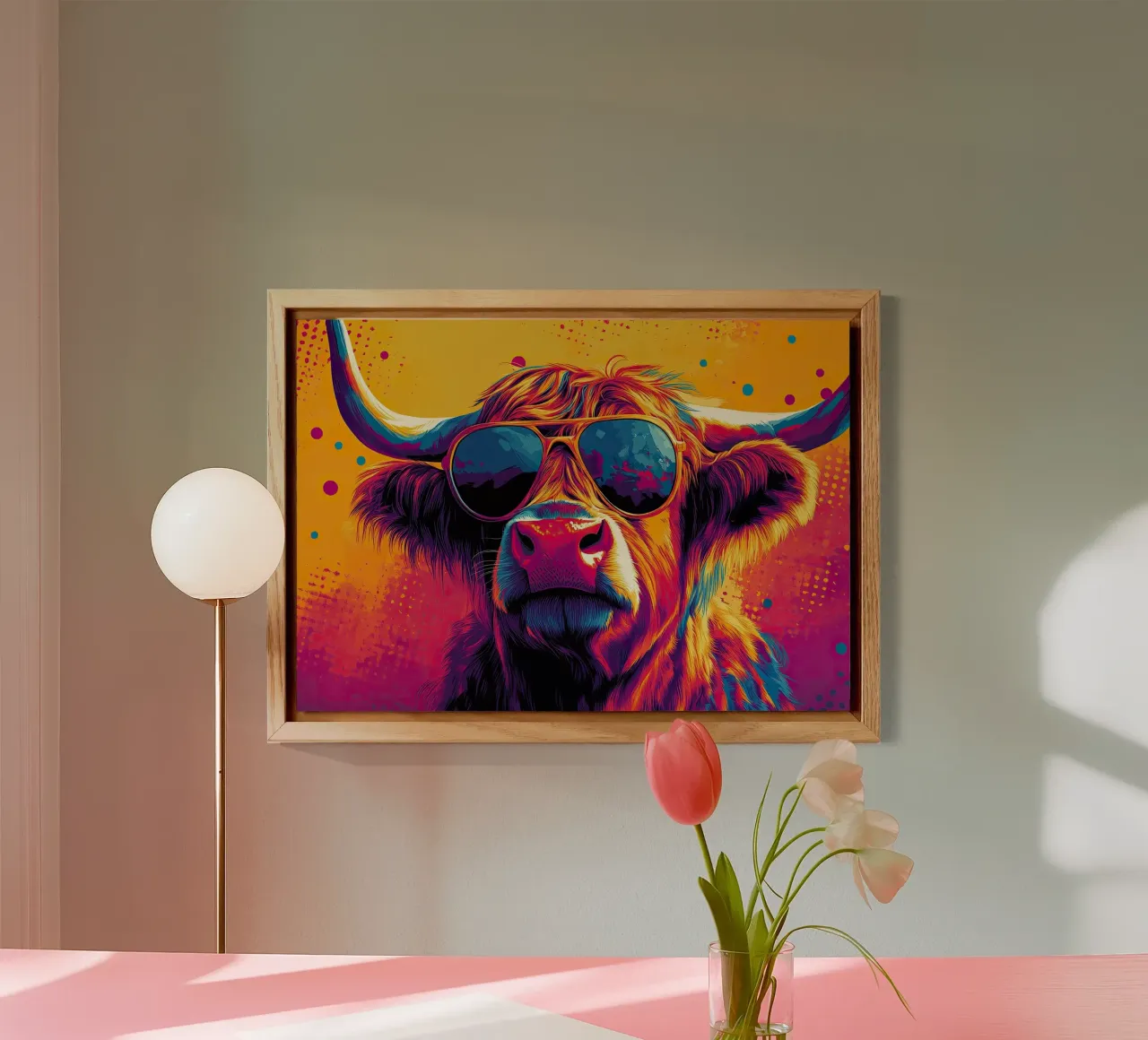 Orgoglio selvaggio: la mucca Highland nel suo pieno vigore alluminio dibond da Nikis Art Studio