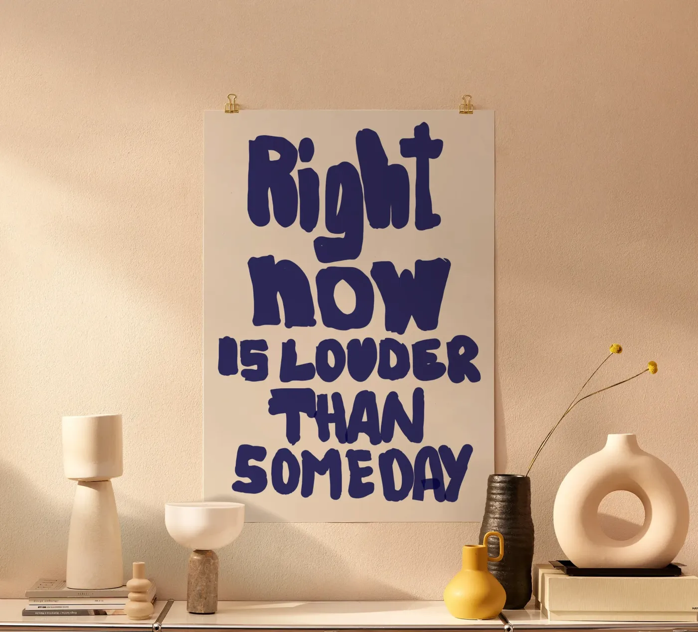 Right Now poster by PurePeachCleanLine