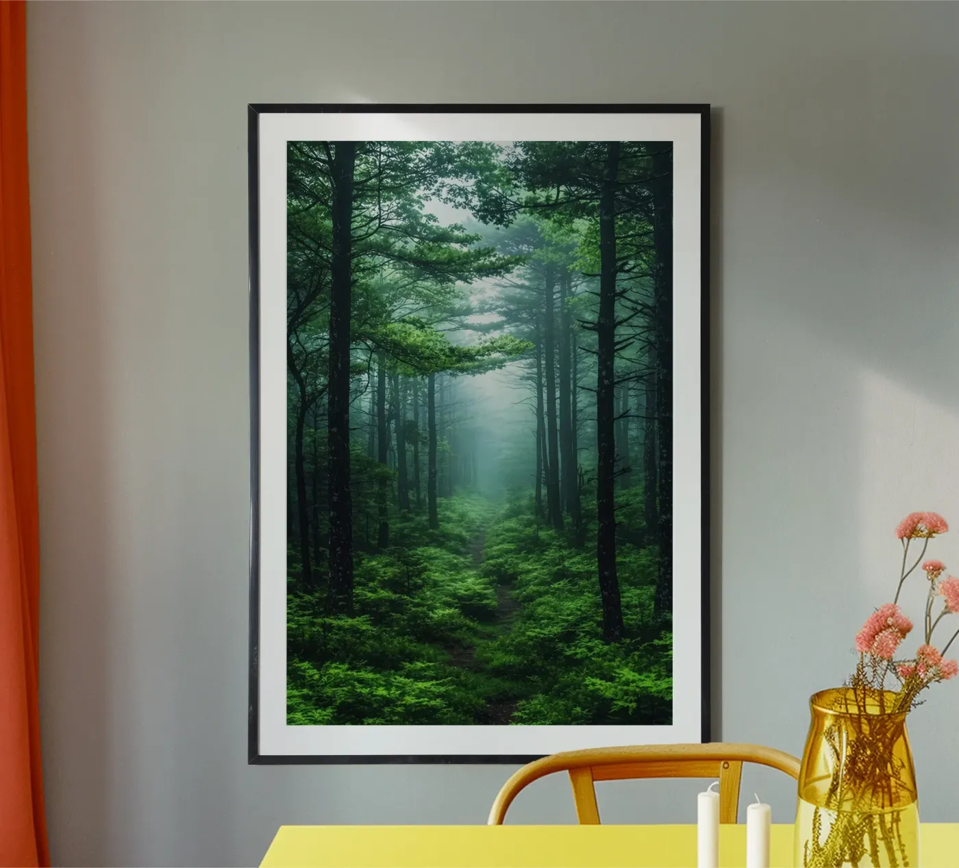 Foresta nebbiosa poster da Elinarts
