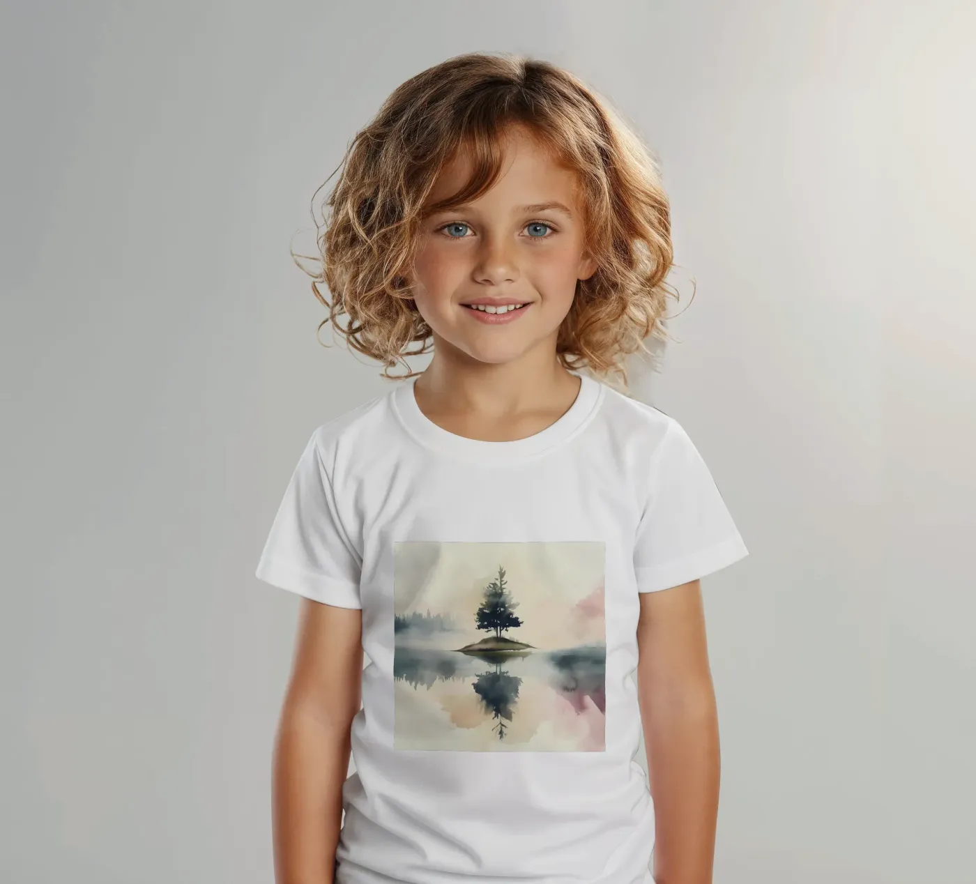 Pine Lake Reflection kinder t-shirt van Hazia