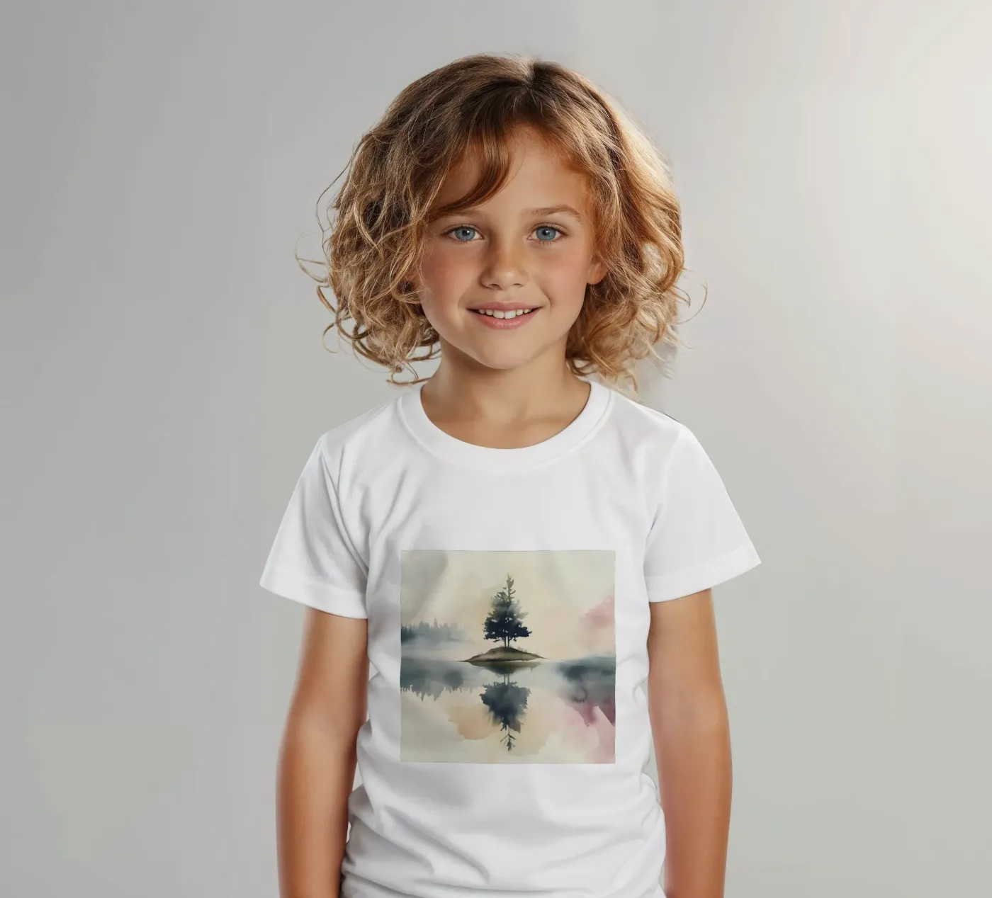 Pine Lake Reflection kinder t-shirt van Hazia