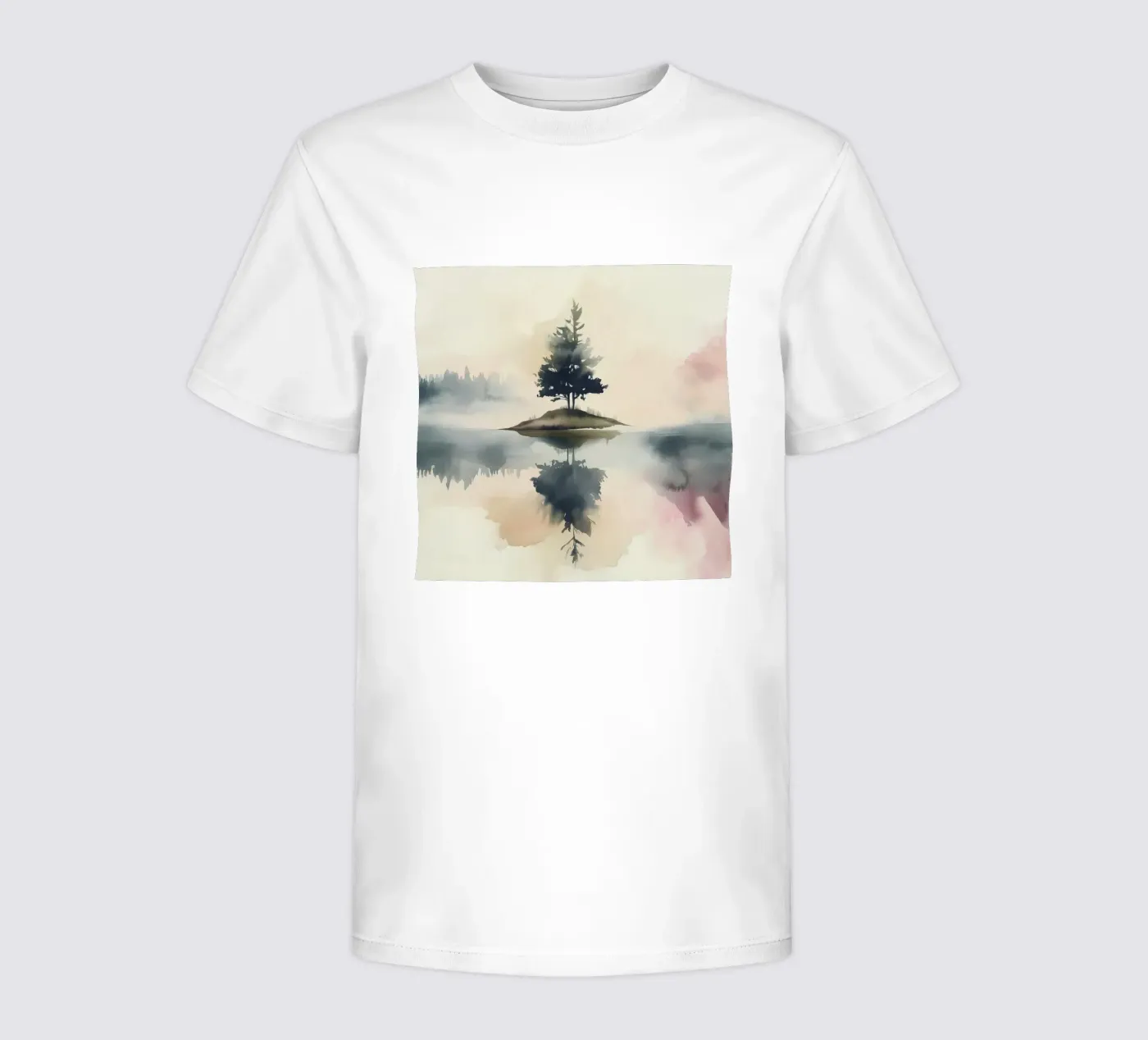 Pine Lake Reflection kinder t-shirt van Hazia