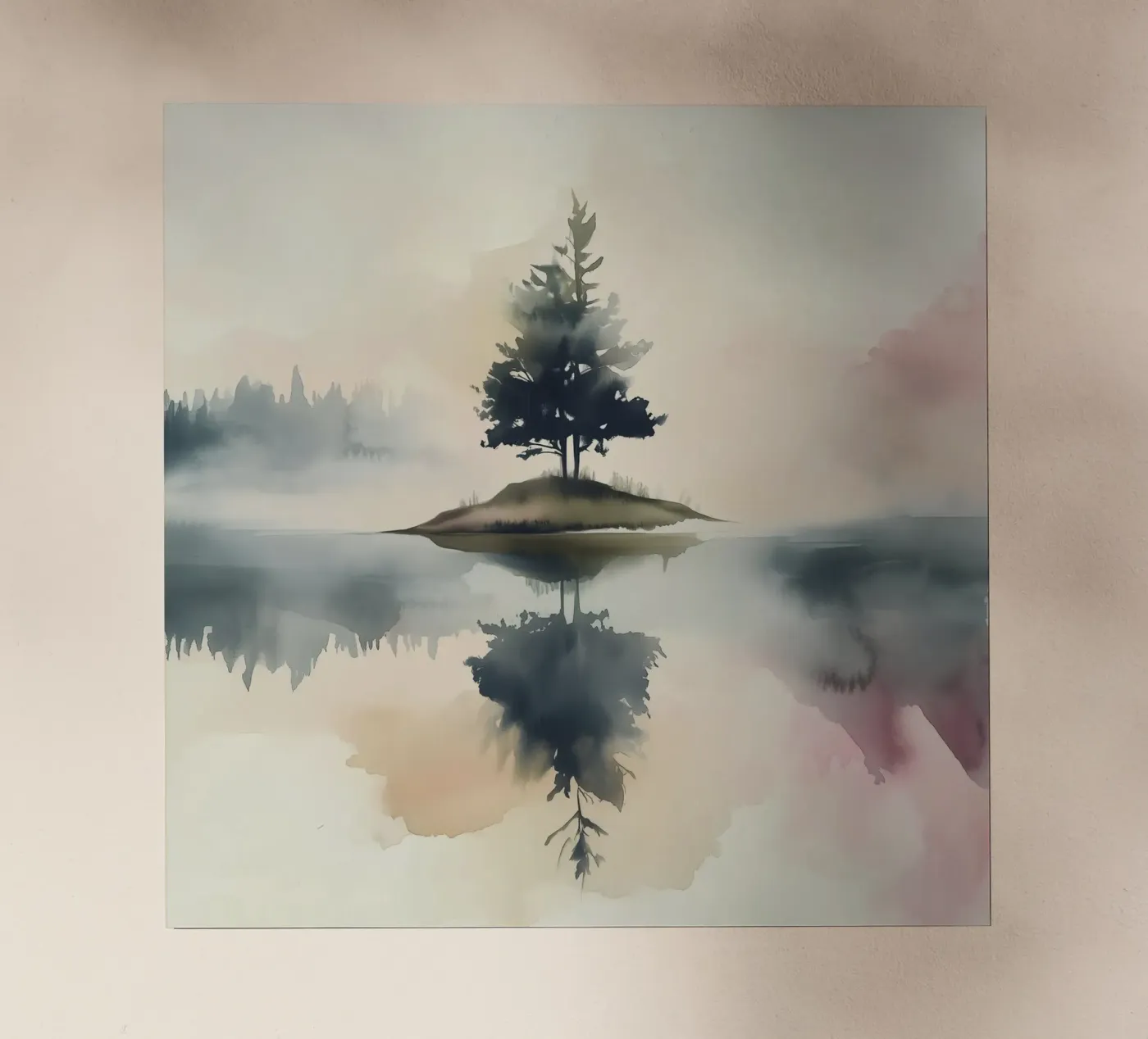 Pine Lake Reflection backlit folie van Hazia