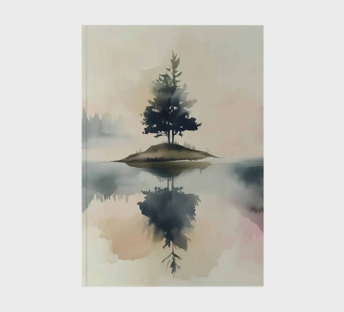 Pine Lake Reflection notebook by Hazia