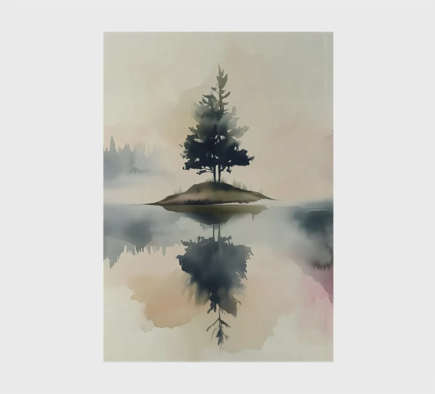 Pine Lake Reflection notebook by Hazia
