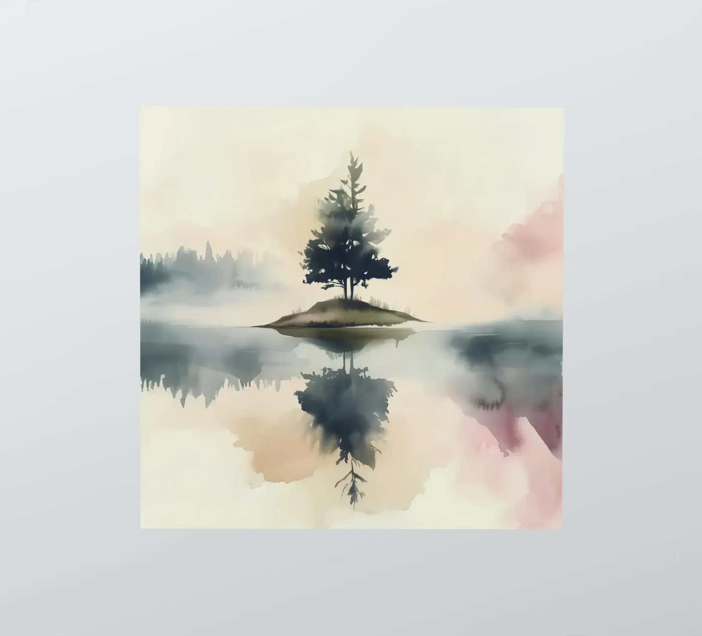 Pine Lake Reflection Sticker von Hazia