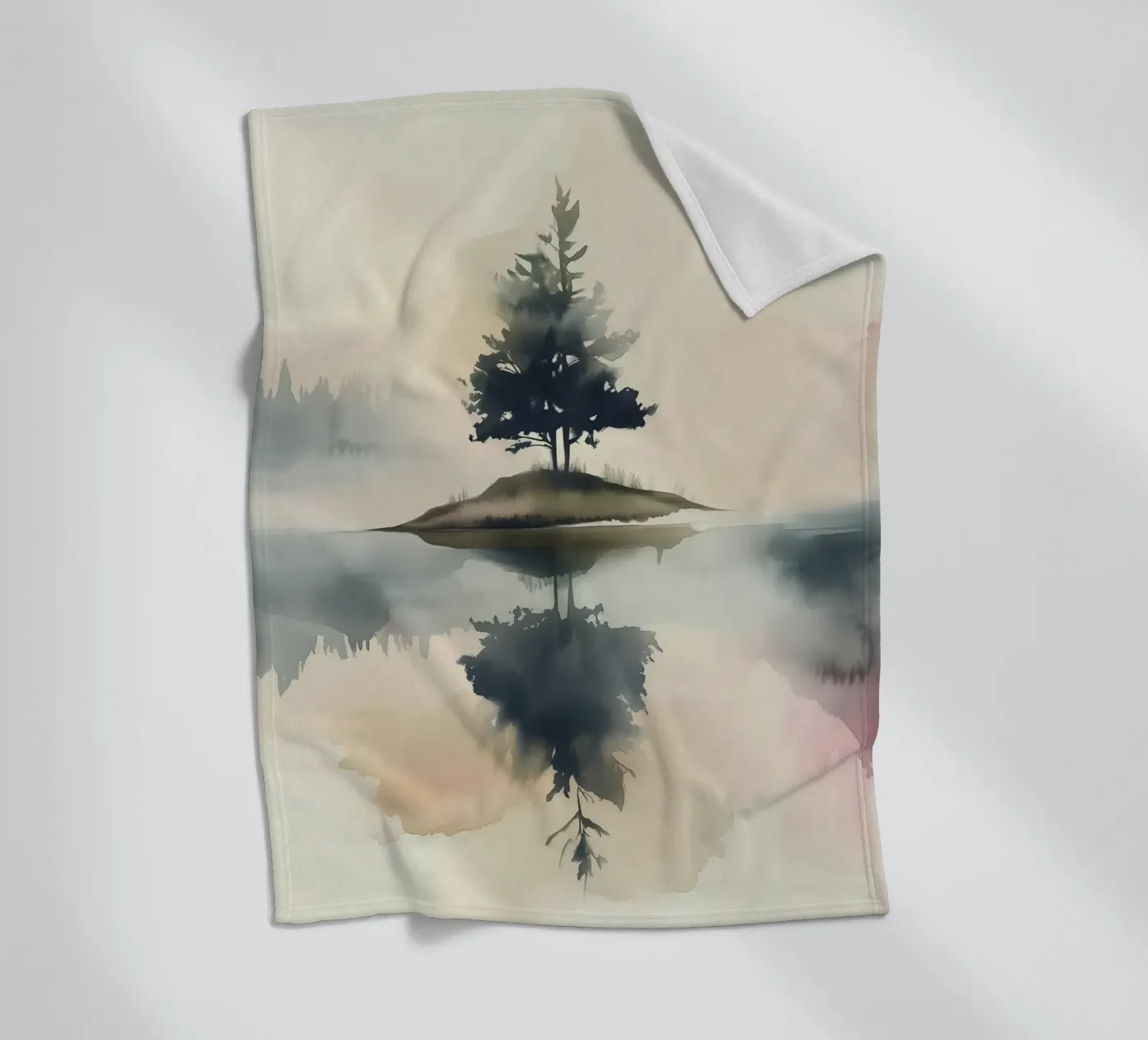 Pine Lake Reflection coperta in pile da Hazia