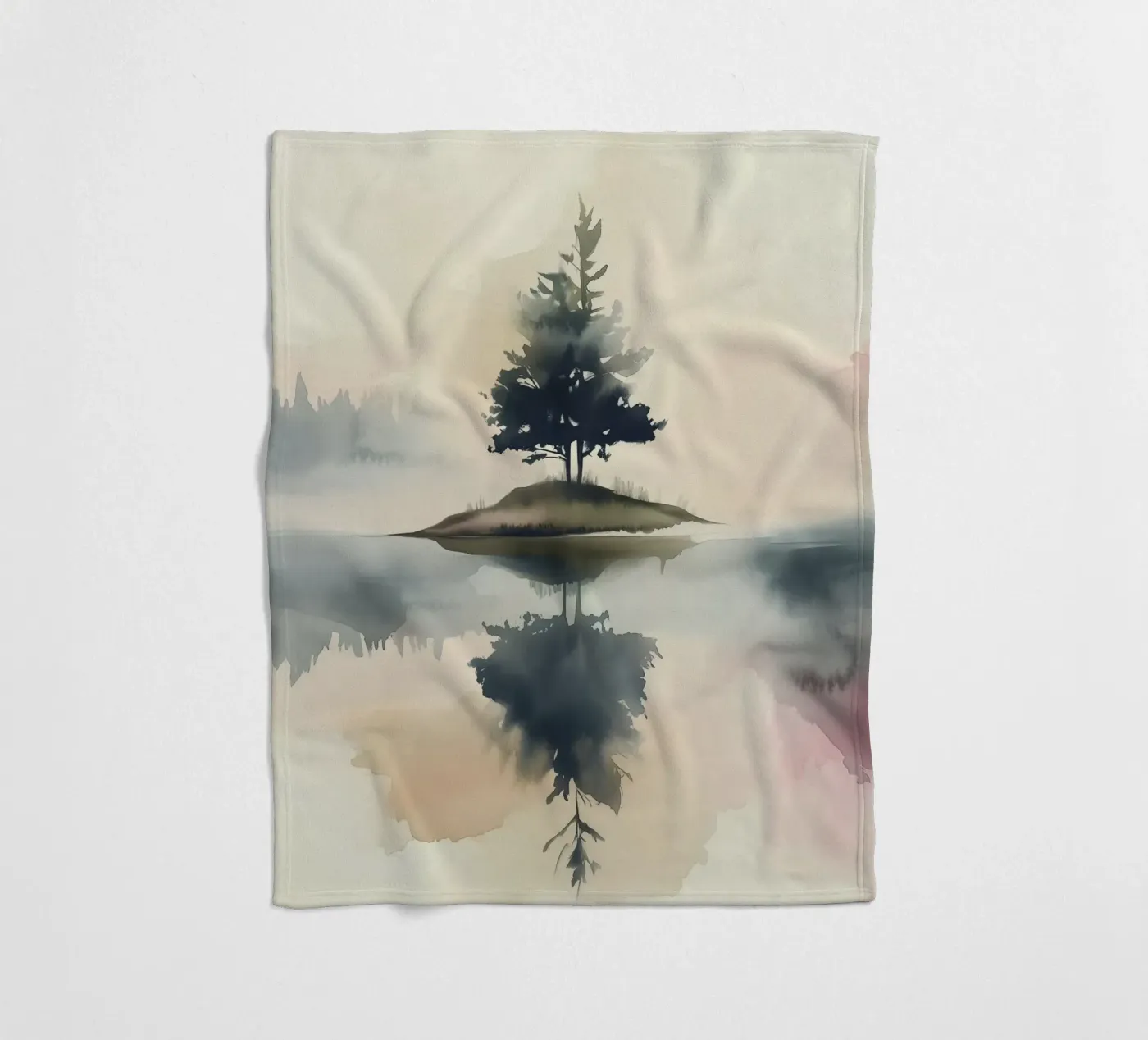 Pine Lake Reflection coperta in pile da Hazia