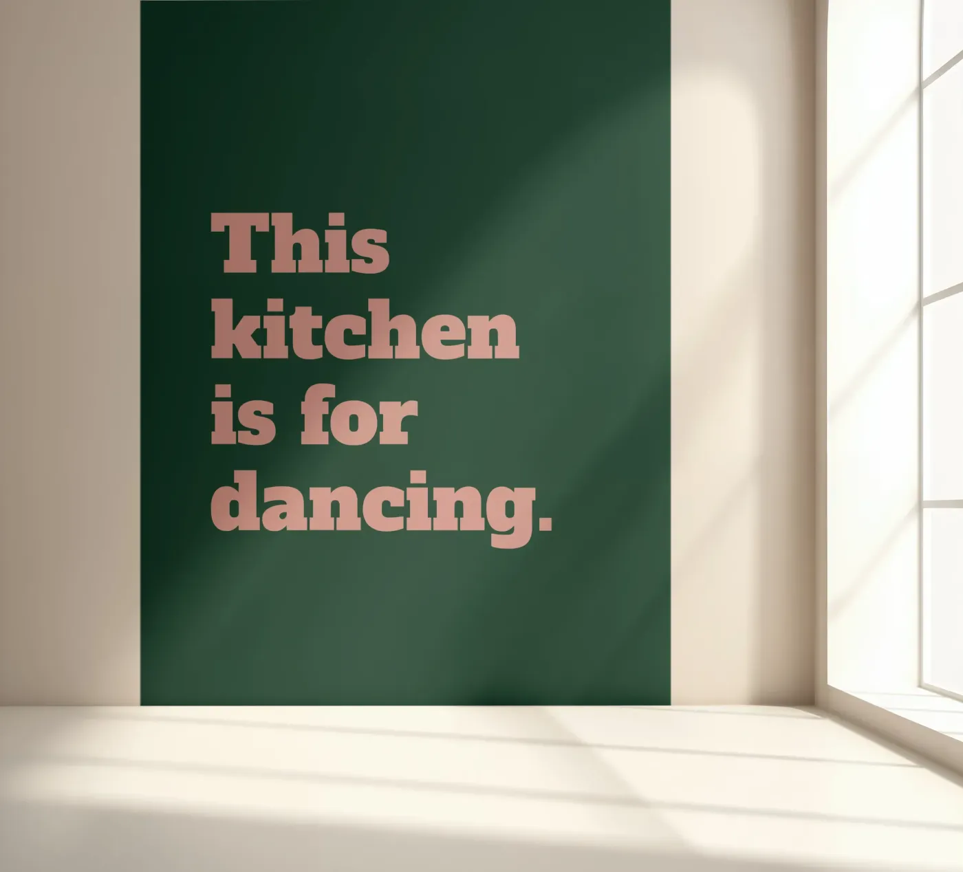 this kitchen is for dancing. fotobehang van Pillips Studio