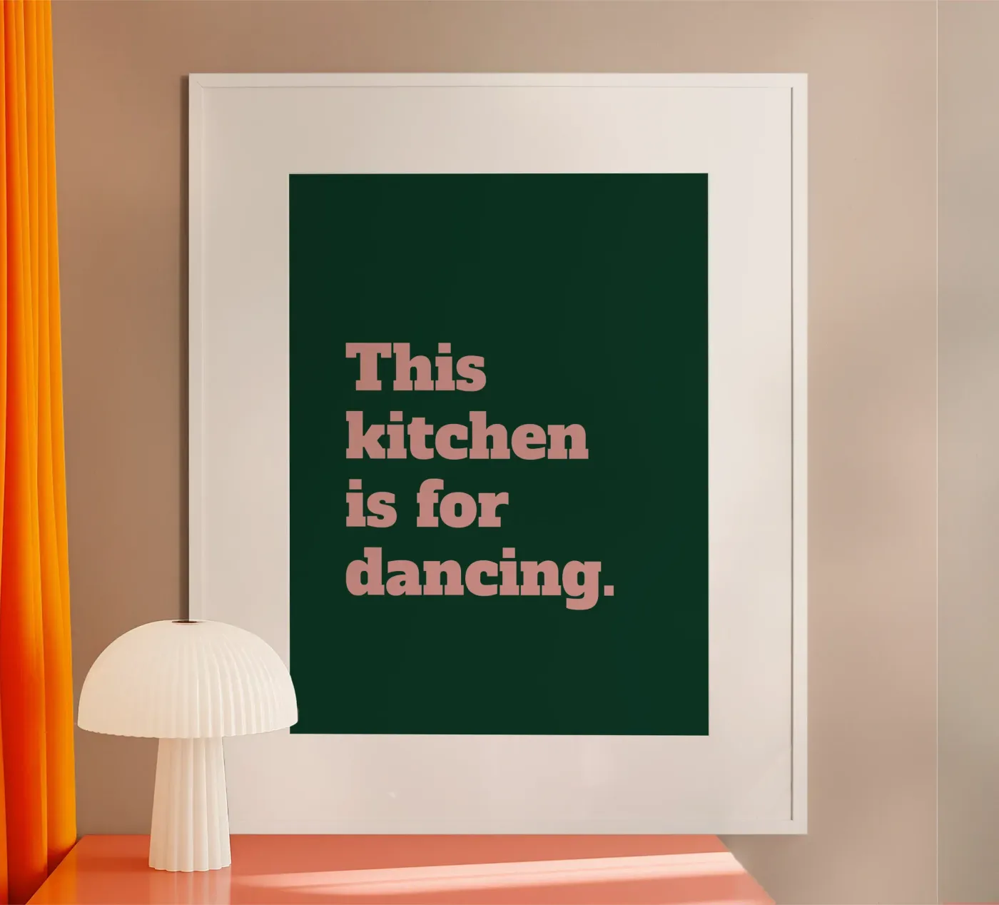 this kitchen is for dancing. poster van Pillips Studio