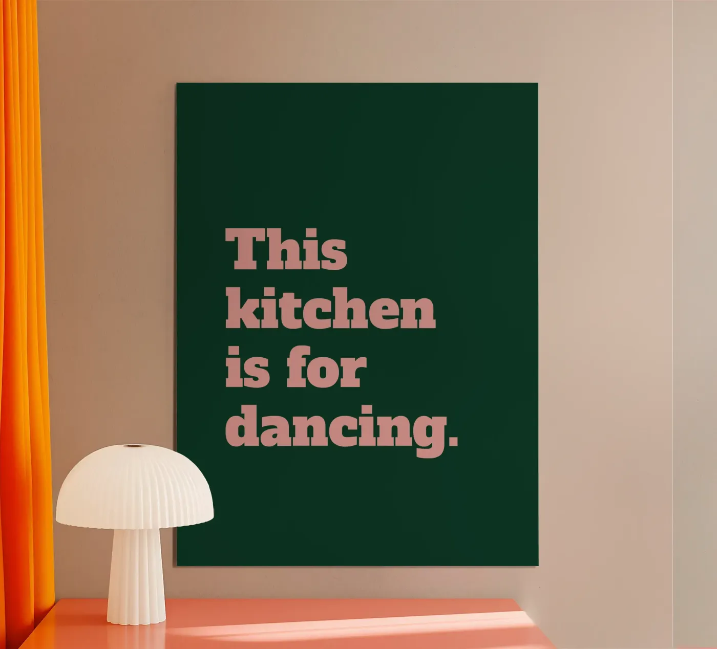 this kitchen is for dancing. poster van Pillips Studio