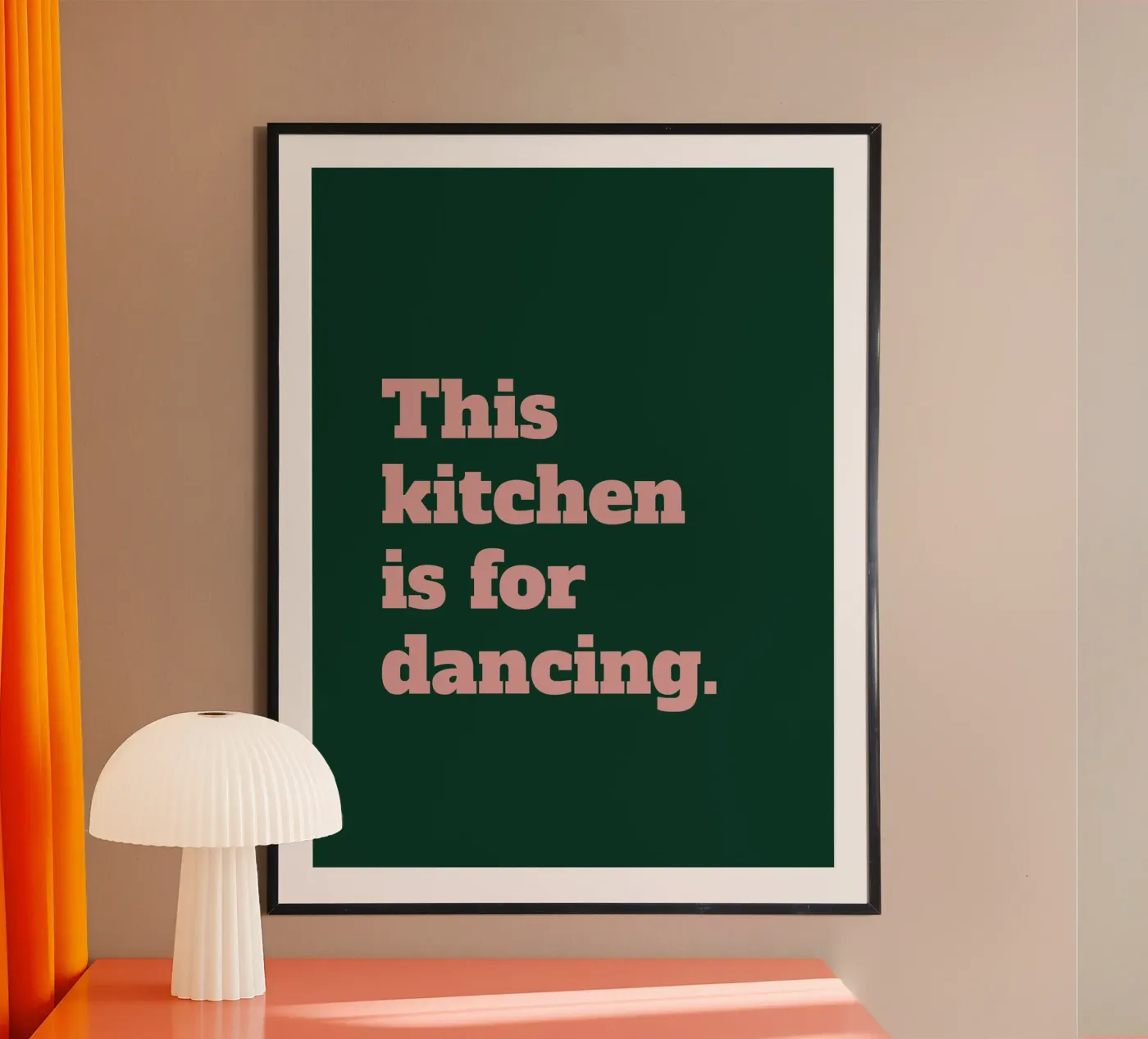this kitchen is for dancing. poster van Pillips Studio