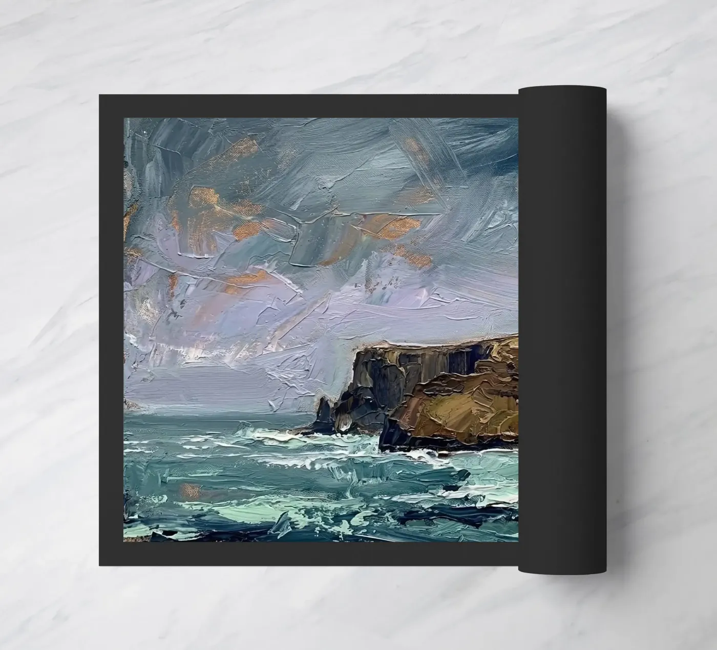 Brooding Coastal Tempest doormat by Moonless Aurora