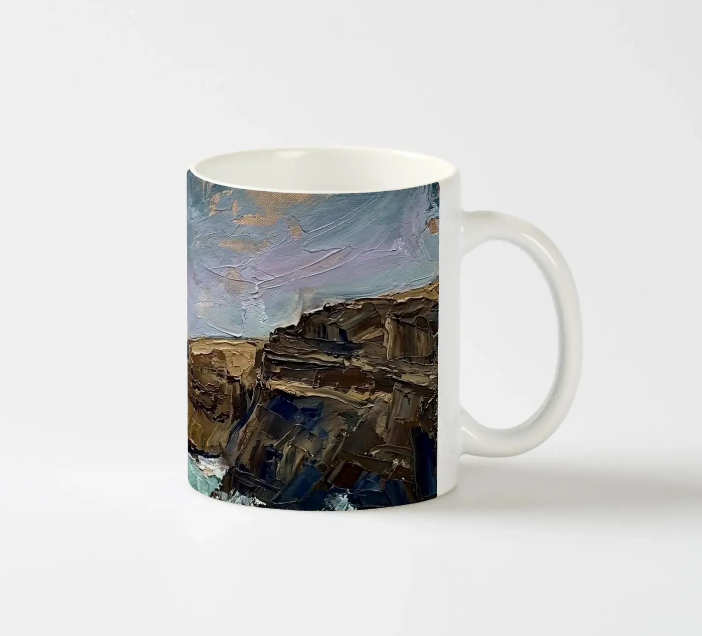 Brooding Coastal Tempest ceramic mug by Moonless Aurora