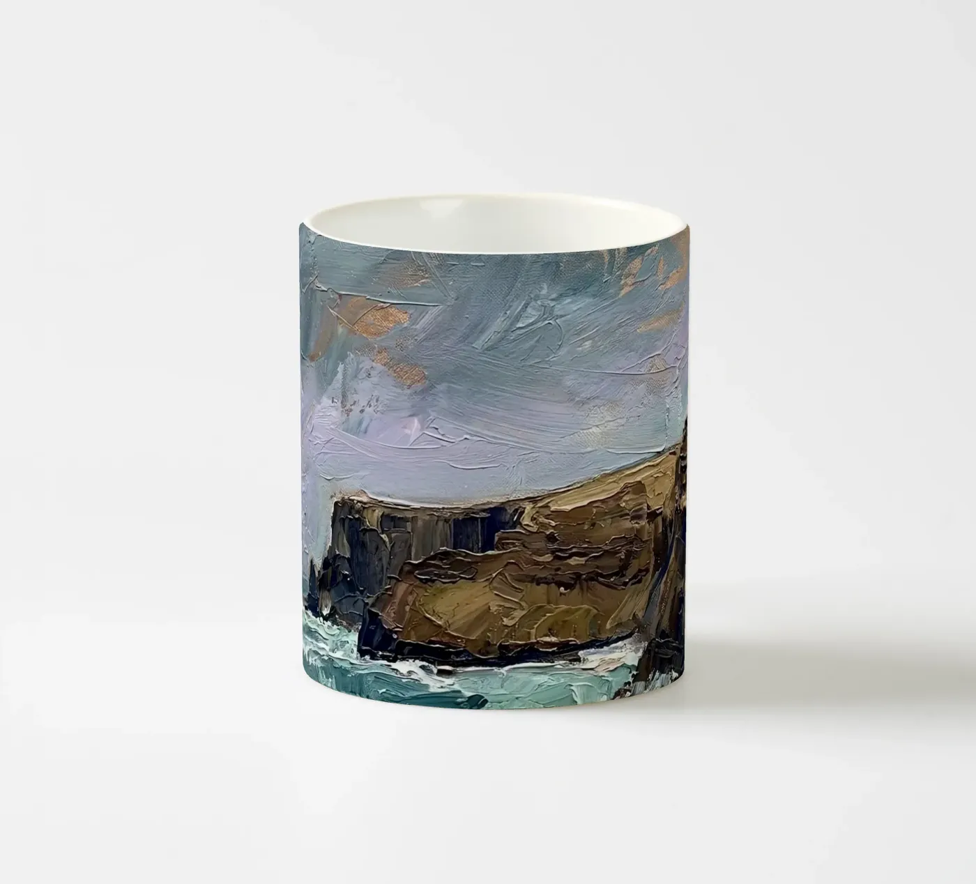 Brooding Coastal Tempest ceramic mug by Moonless Aurora