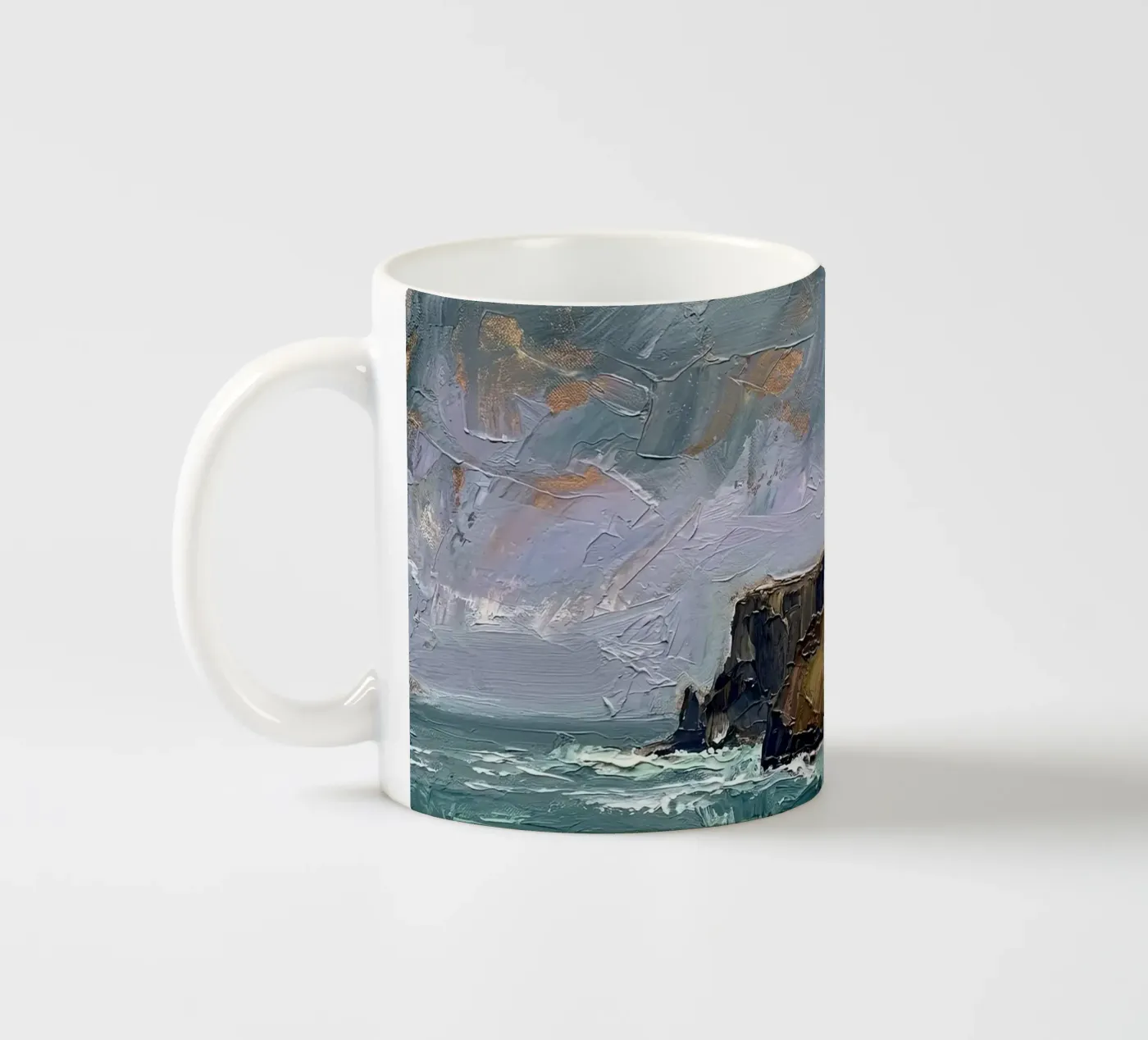 Brooding Coastal Tempest ceramic mug by Moonless Aurora
