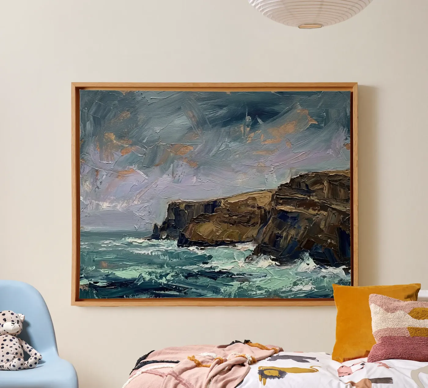 Brooding Coastal Tempest canvas by Moonless Aurora