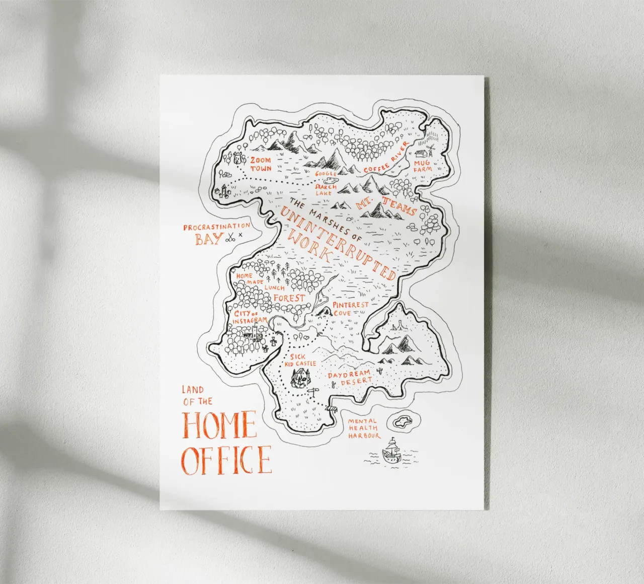 Fantasy Map "Home Office" plexiglass da sonst_noch_was