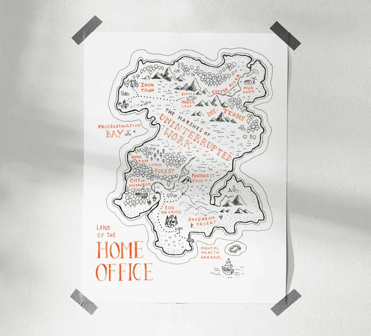 Fantasy Map "Home Office" poster da sonst_noch_was