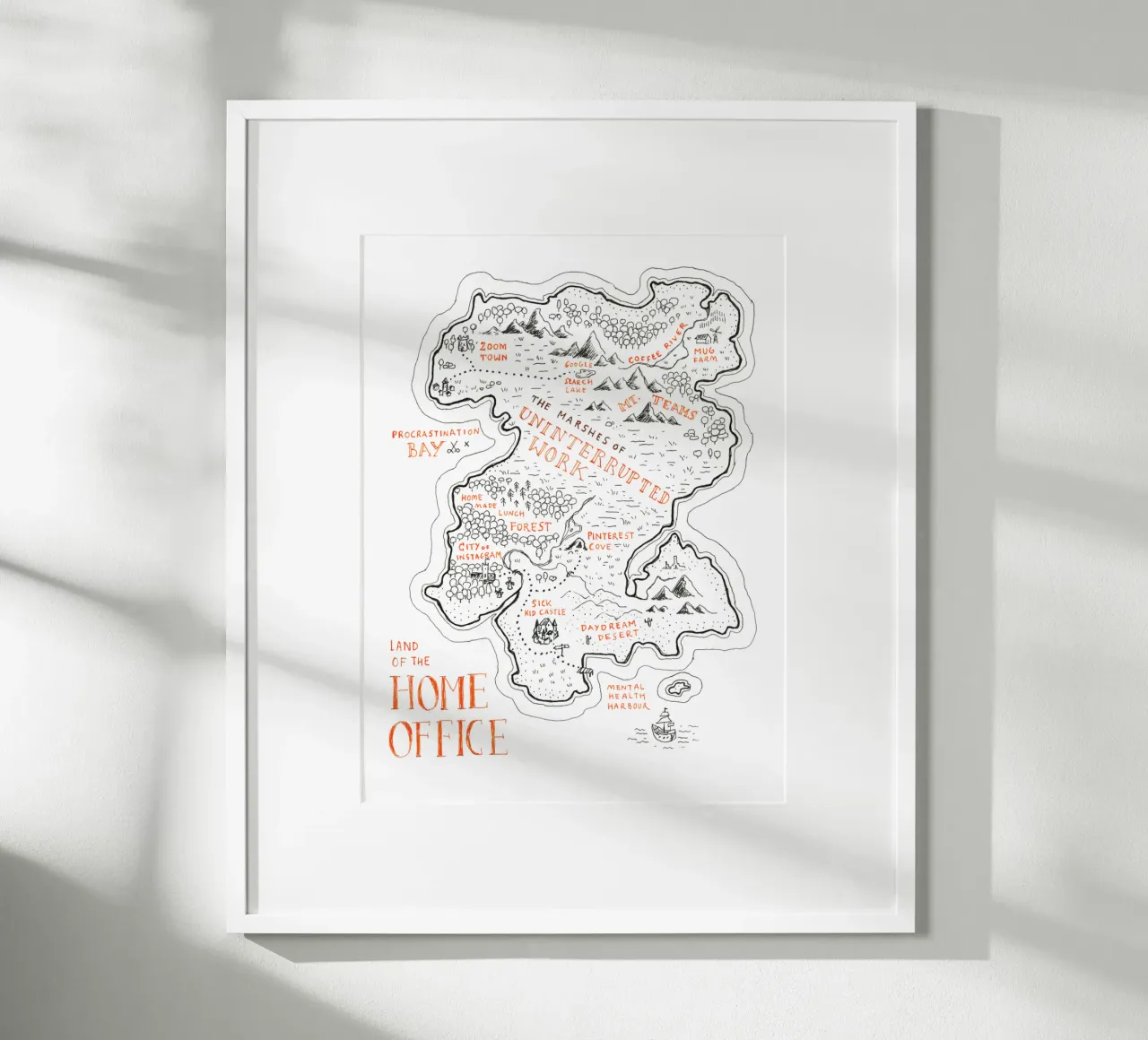 Fantasy Map "Home Office" poster da sonst_noch_was