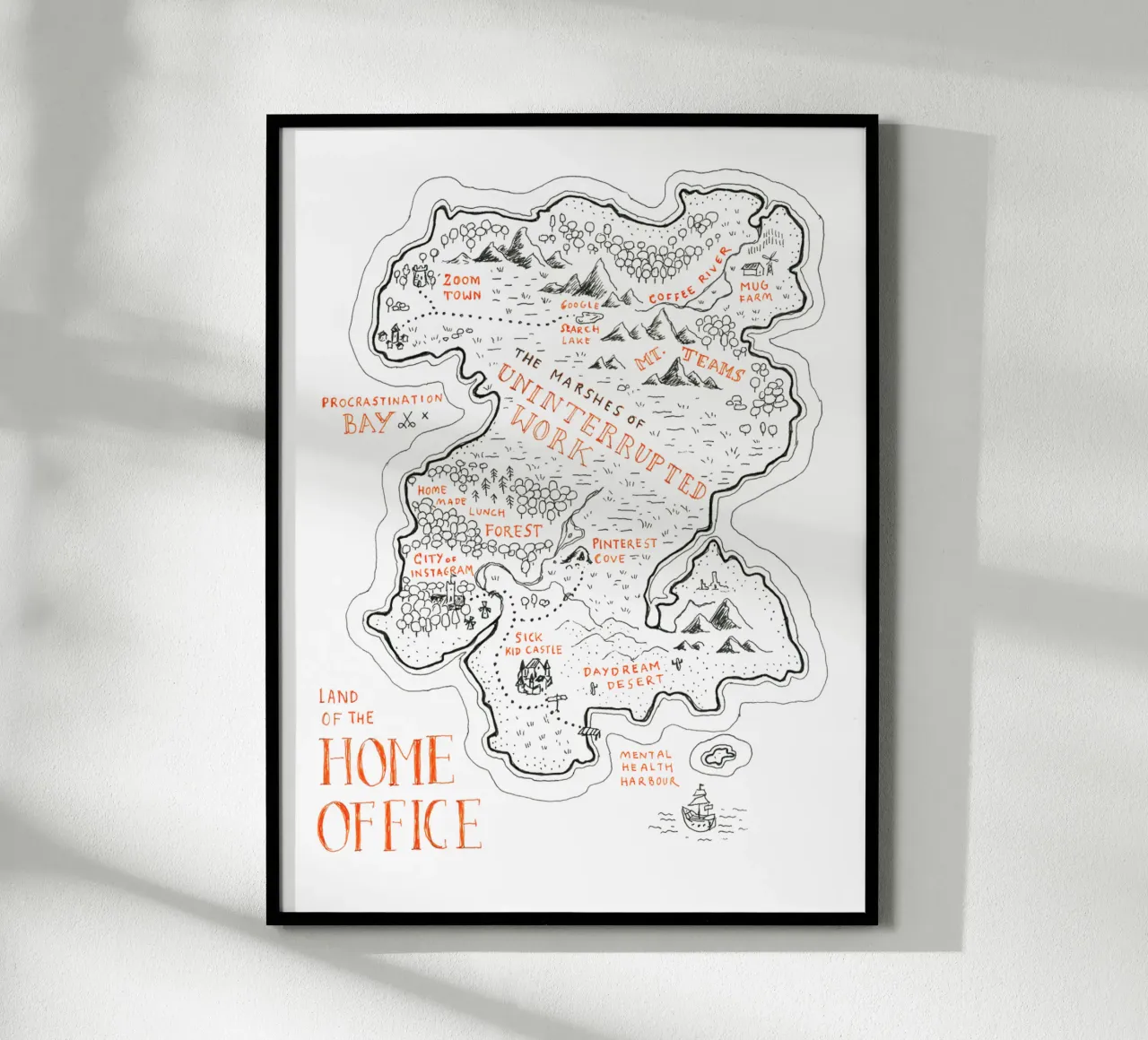 Fantasy Map "Home Office" poster da sonst_noch_was
