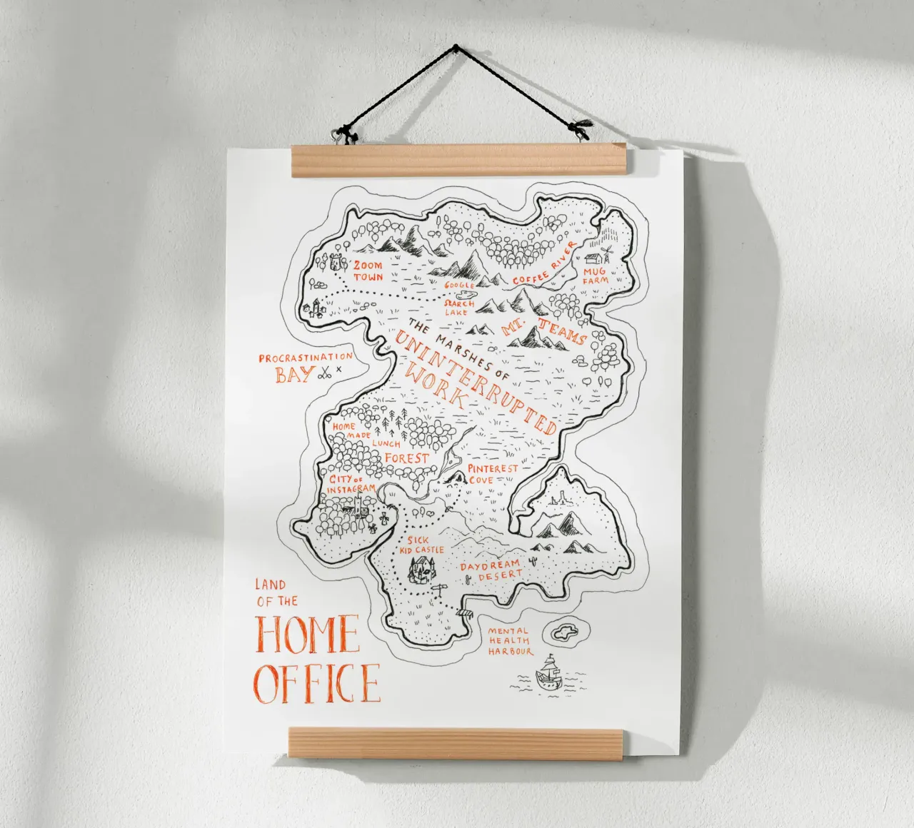 Fantasy Map "Home Office" poster da sonst_noch_was