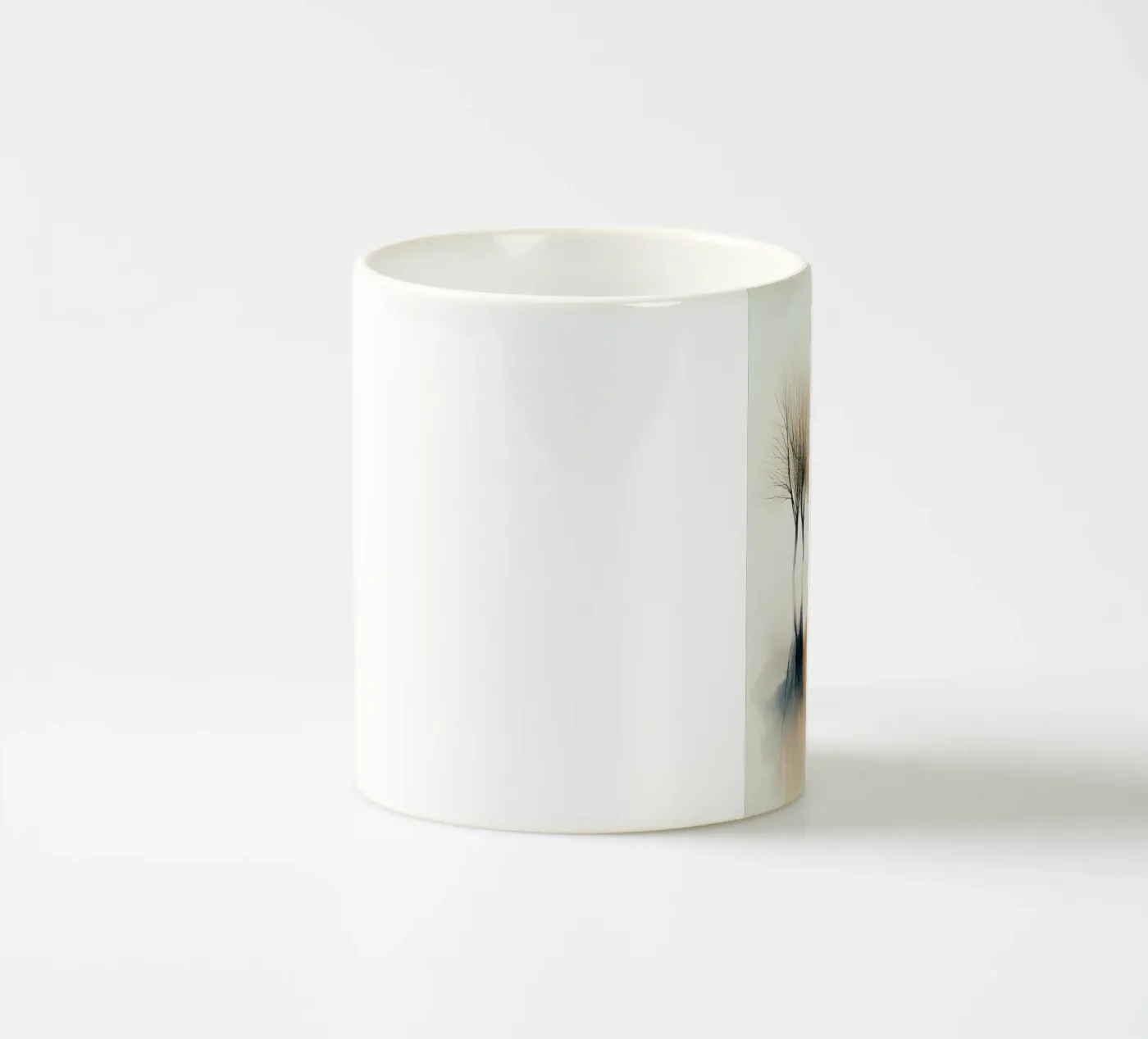 Tree Line Reflection ceramic mug by Hazia