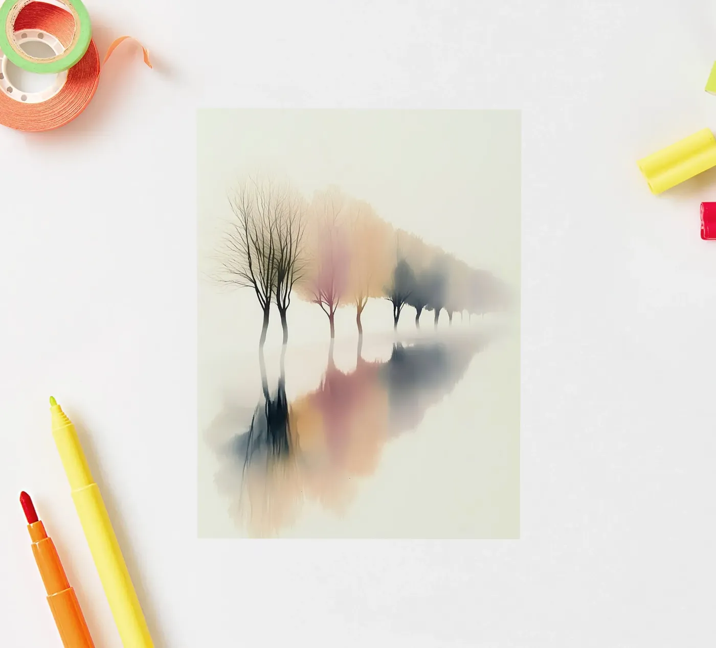 Tree Line Reflection sticker by Hazia