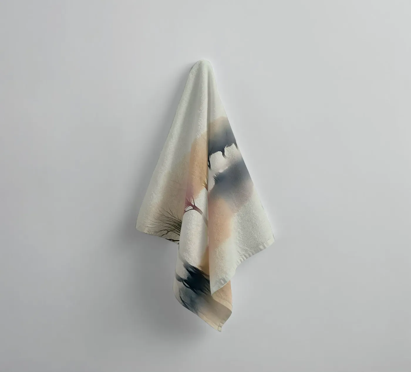 Tree Line Reflection towel by Hazia