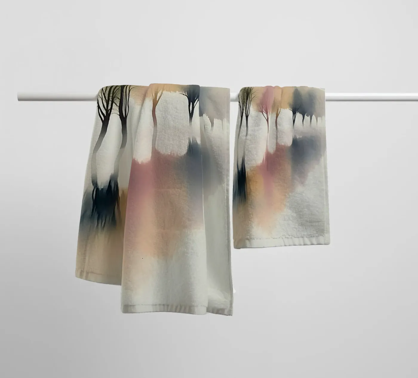 Tree Line Reflection towel by Hazia