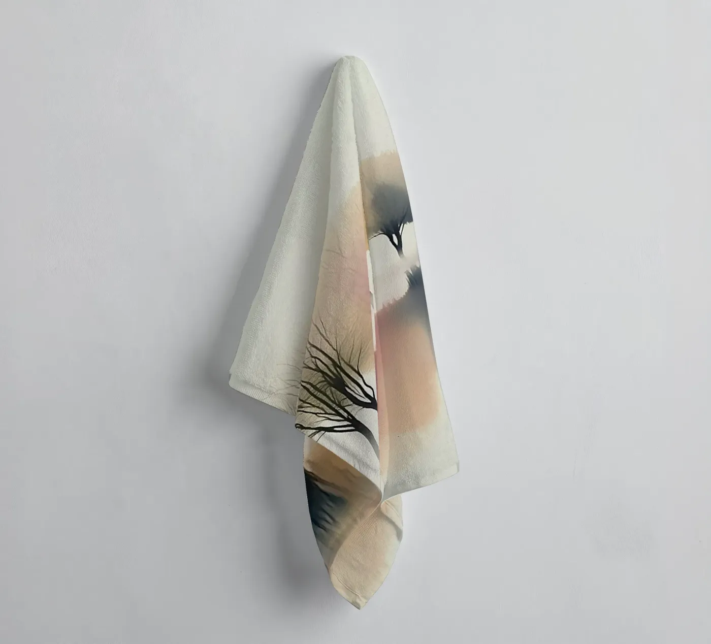 Tree Line Reflection towel by Hazia