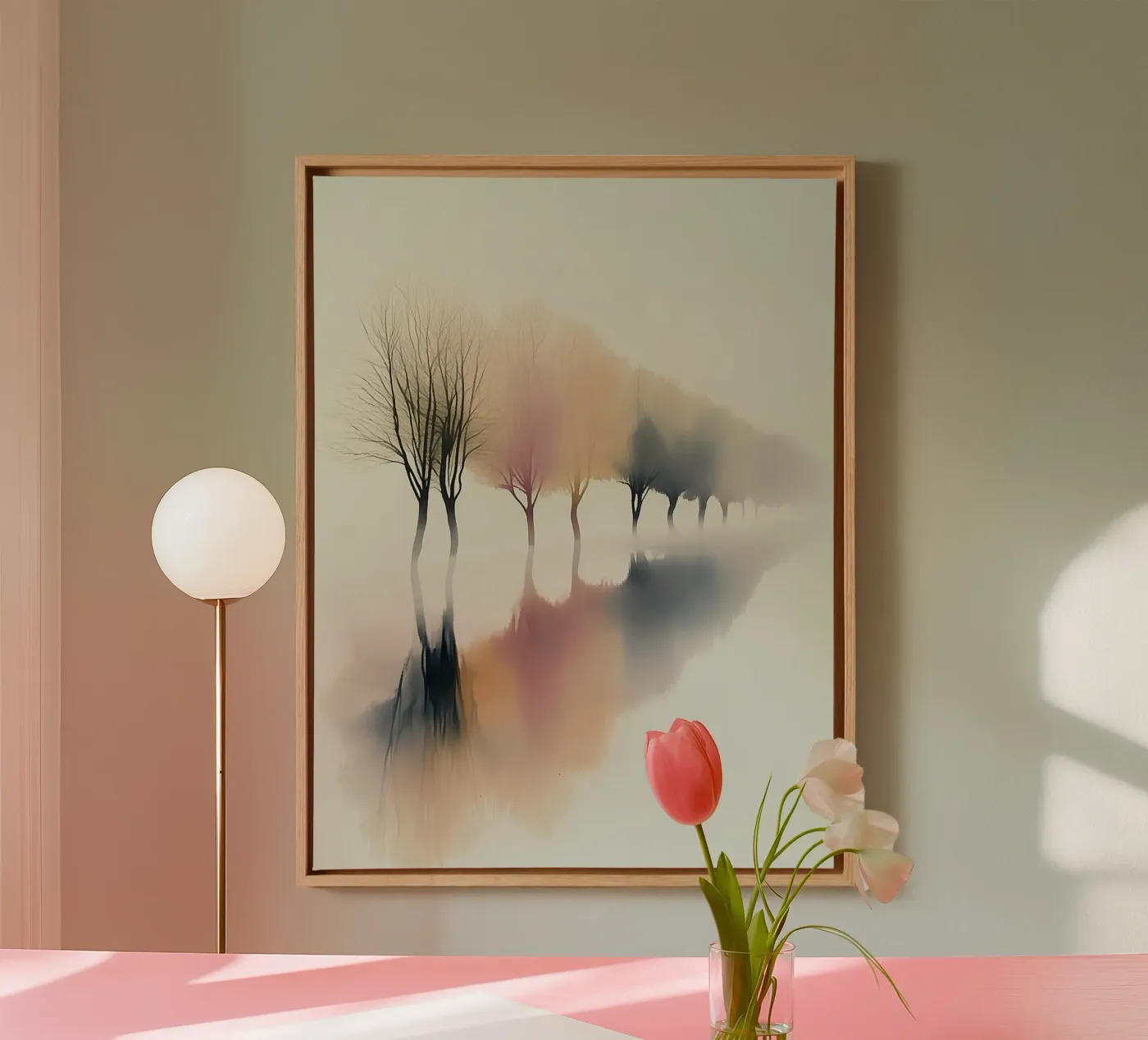 Tree Line Reflection canvas by Hazia